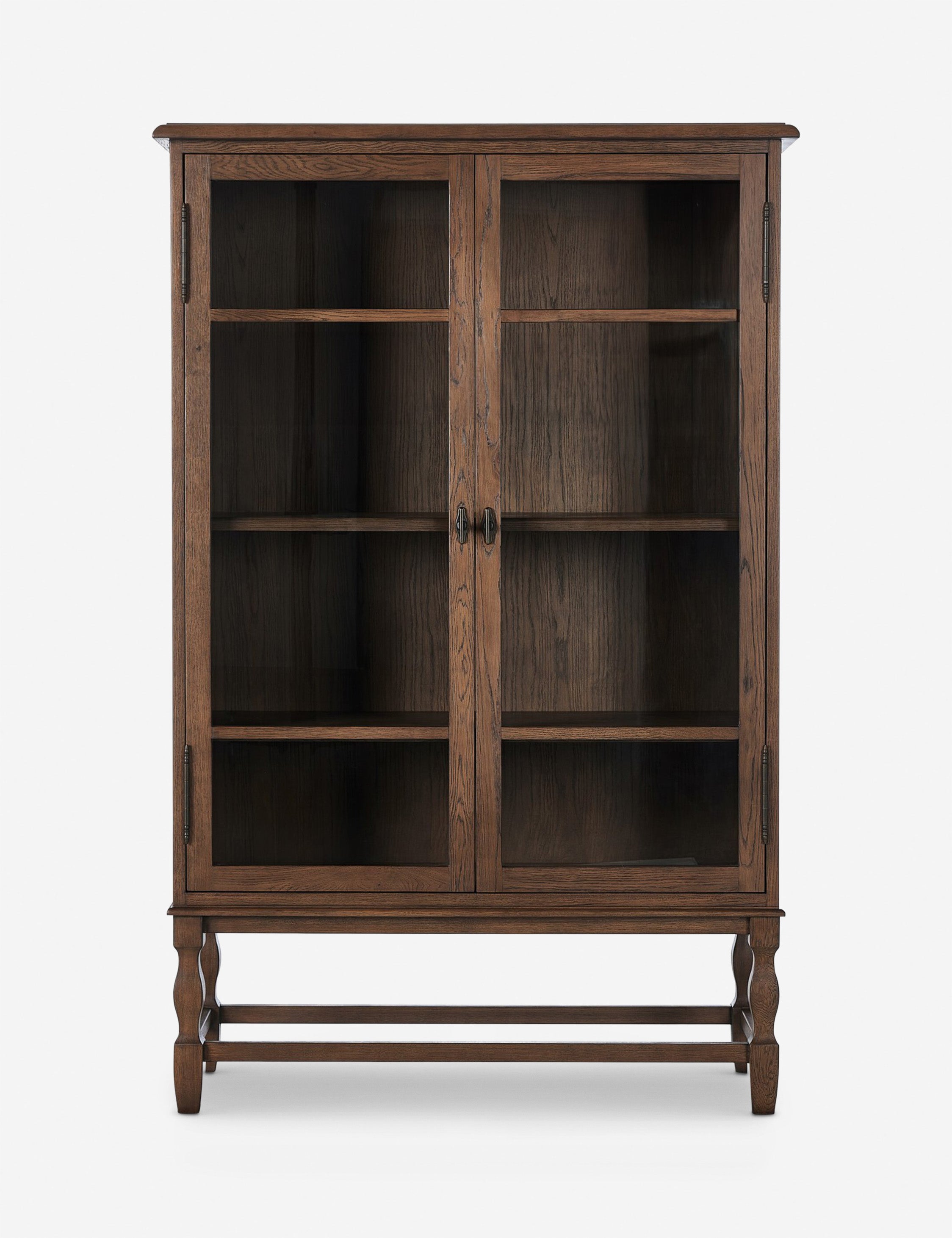 Finley Curio Cabinet by Amber Lewis x Four Hands - Glass Display Cabinet for Collectibles & Home Decor - Perfect for Living Room, Dining Room, or Office Showcase