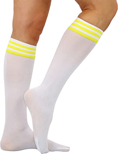 Triple Striped Top - White & Yellow