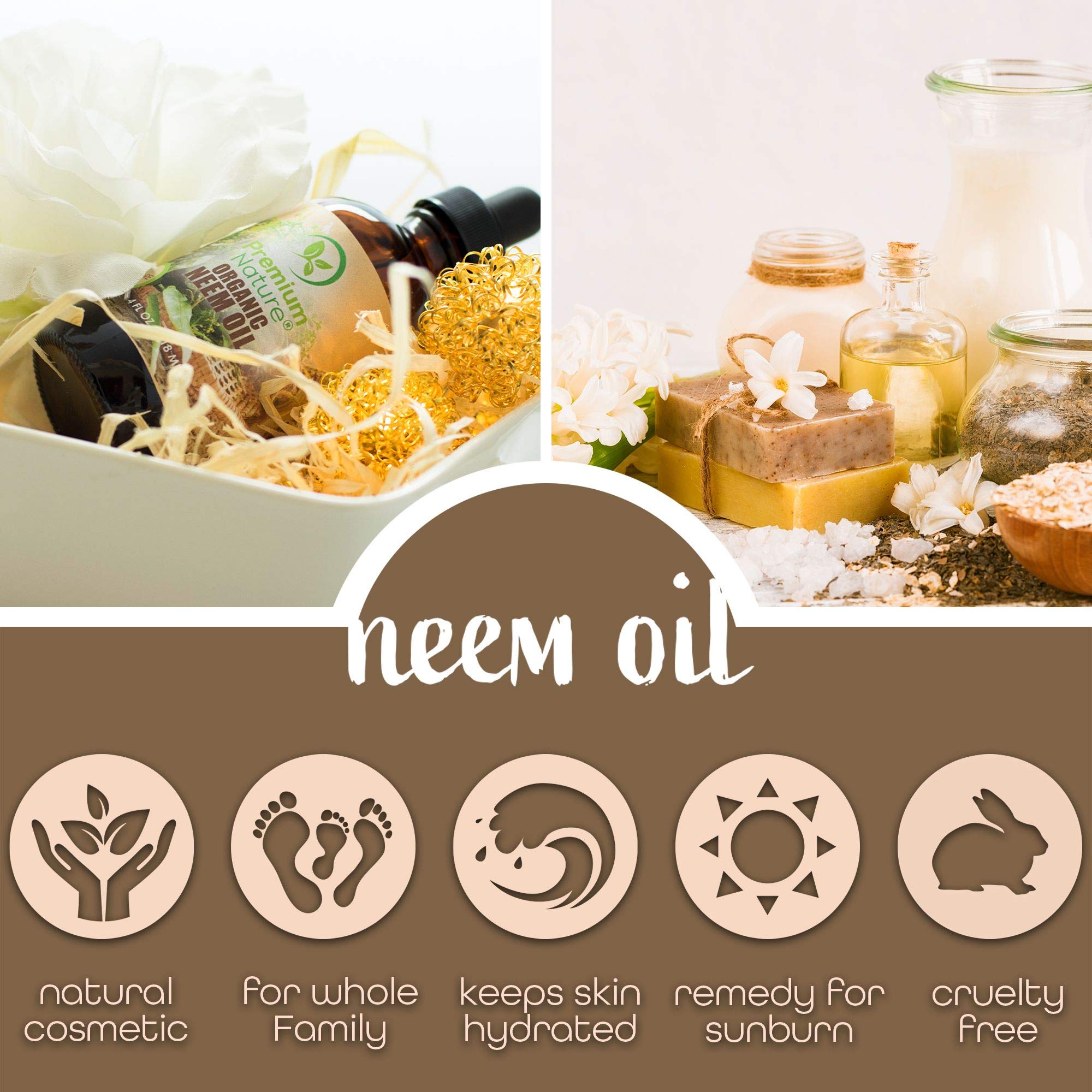 100% Pure Cold Pressed Organic Neem Oil for Skin, Hair & Plants – 4oz | Essential Oil Mixing, Neem Cake Massage & Indoor Plant Spray | Natural Remedy for Acne, Dandruff & Pest Control