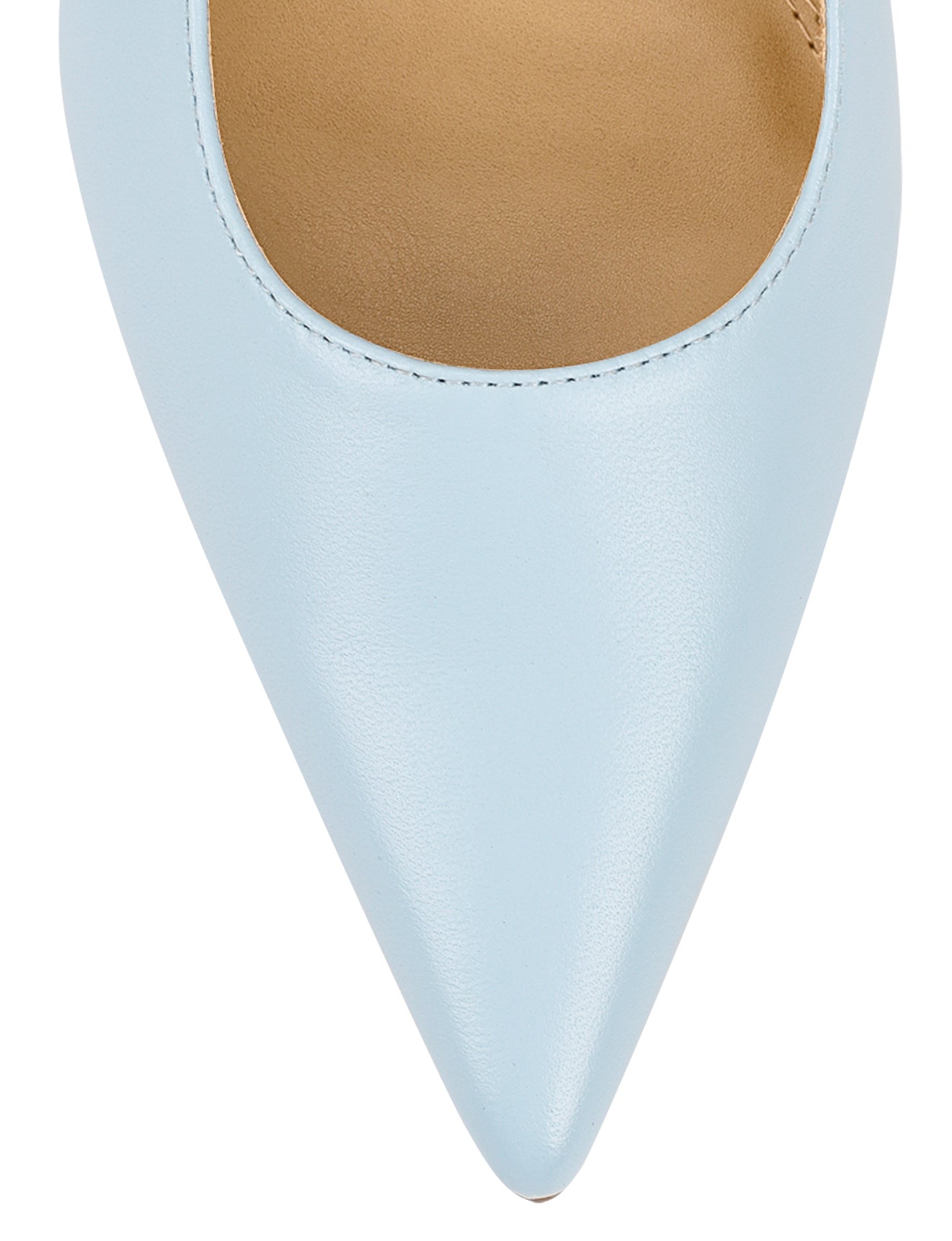 York Slingback Heel - Pale Blue Leather Women's Shoes | Comfortable & Stylish for Office, Party & Wedding Occasions