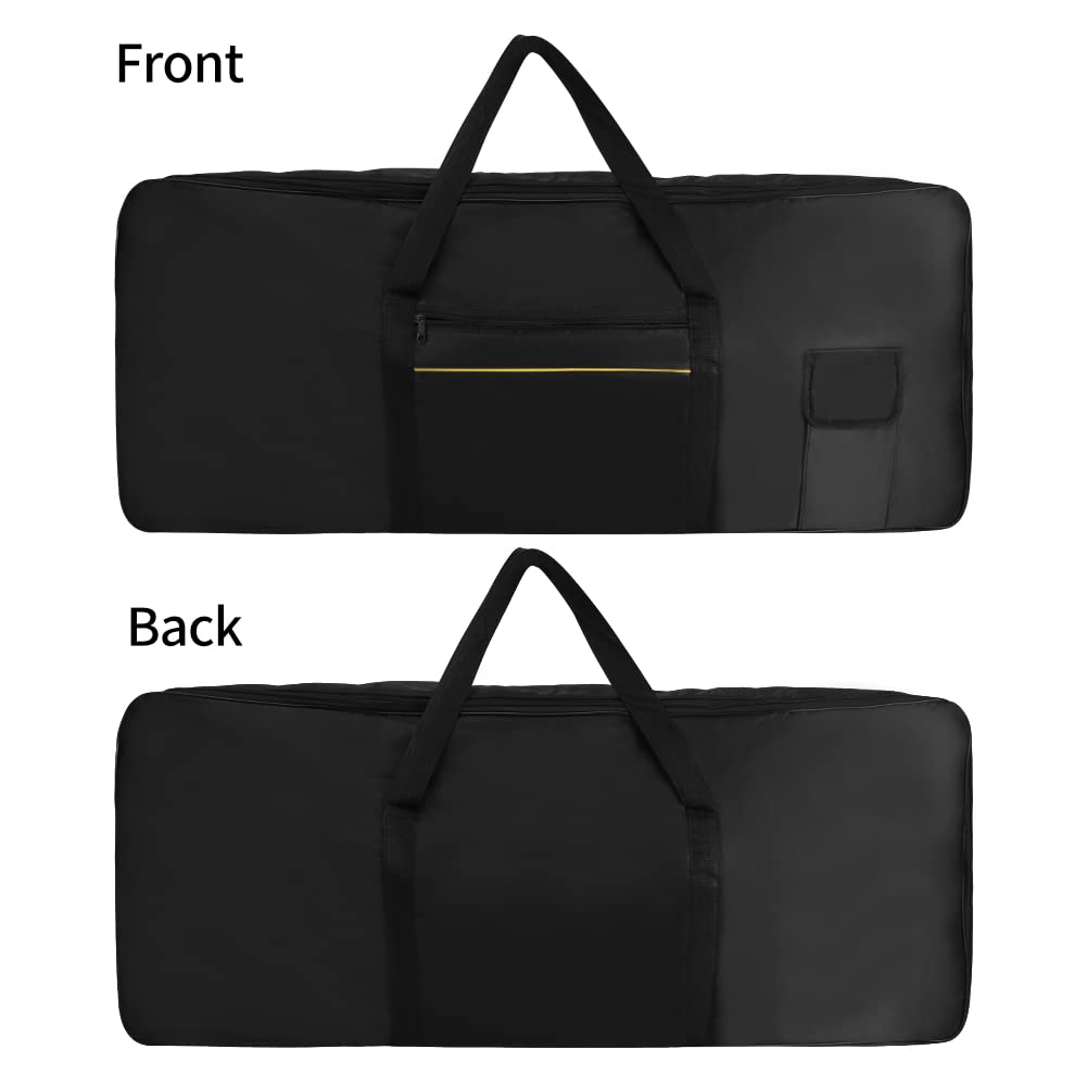 61-Key Keyboard Case for Electric Piano & Digital Keyboard - Padded Waterproof Gig Bag with 420D Oxford Cloth (Black) | Perfect for Travel, Gigging & Storage Protection