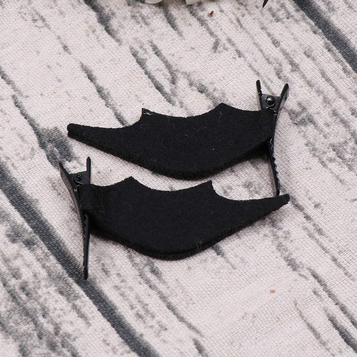 Lurrose 6pcs Devil Wing Hair Clips - Halloween Hair Barrettes & Pins for Kids, Girls, Women - Gothic Hair Accessories for Halloween Party, Cosplay, Costume & Dress Up (Black & Red)