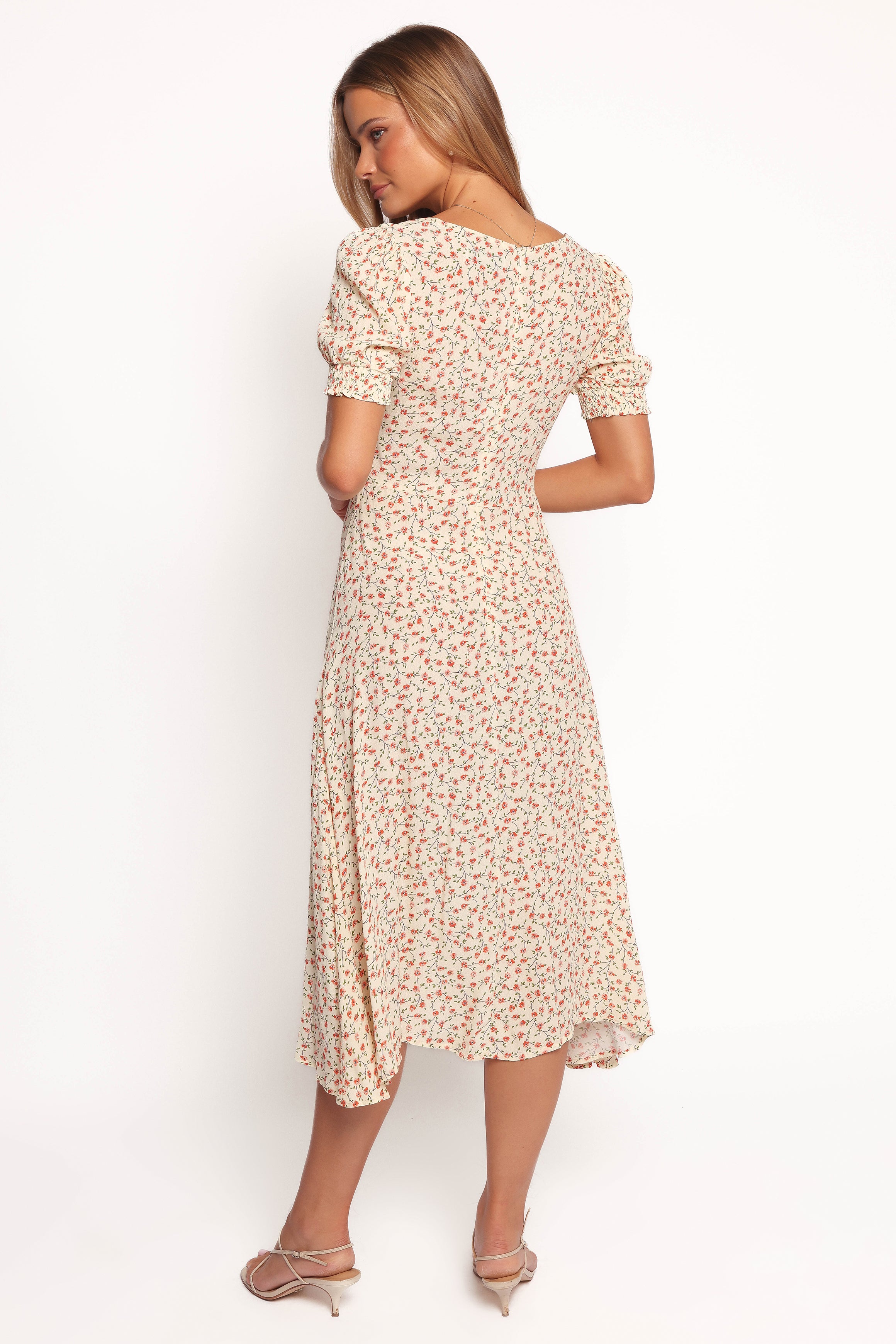 Franklin Dress - Cream Floral Print Summer Maxi Dress for Women | Elegant Boho Chic Beach Wedding Guest Dress | Perfect for Vacations, Parties & Special Occasions