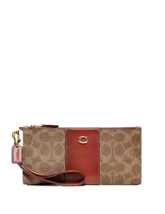 Coach Double Zip Wallet in Signature Canvas - Stylish & Durable Crossbody Wallet for Women | Perfect for Travel, Shopping & Everyday Use