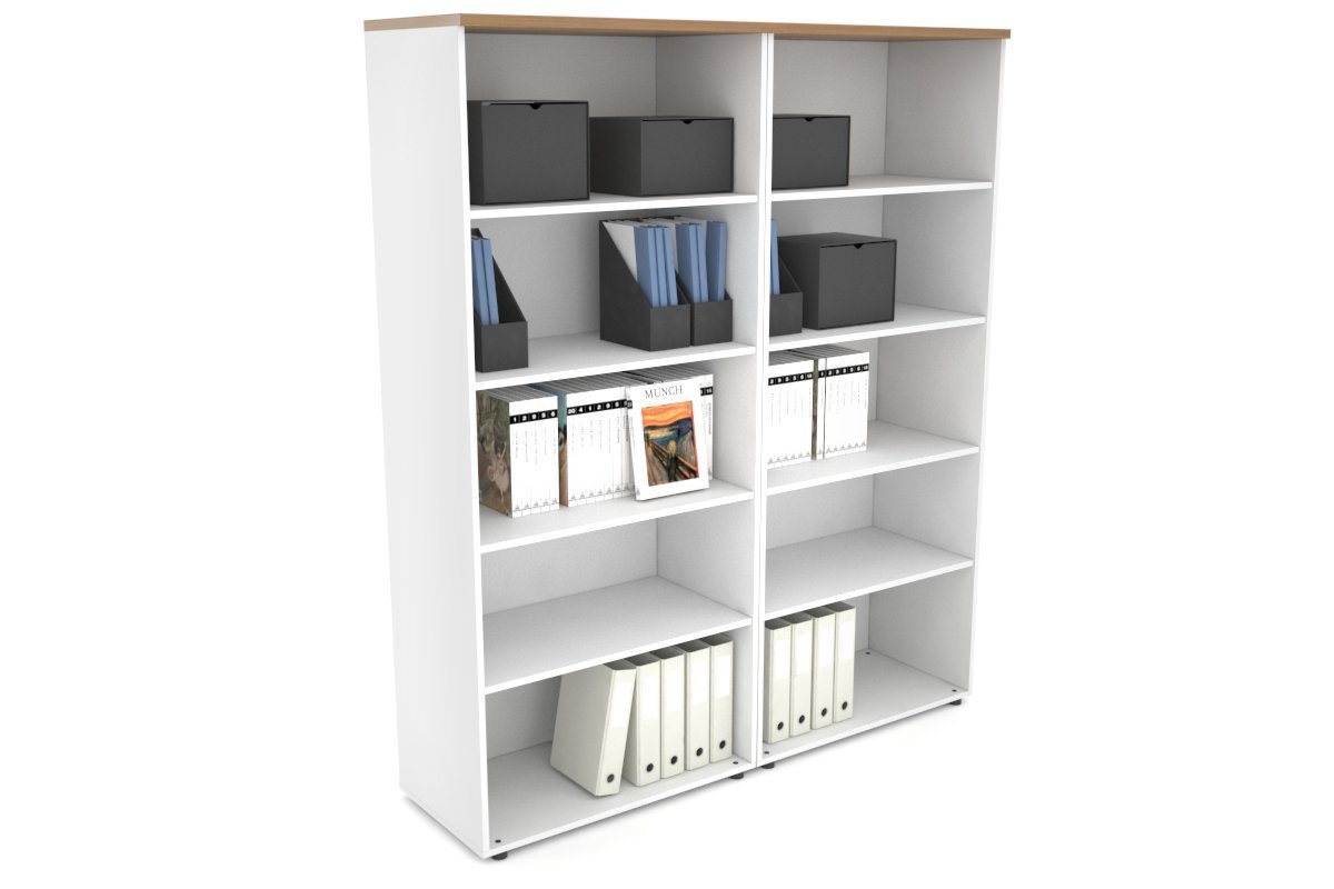 Large Open Bookcase - 1600W x 1870H x 450D - Modern Bookshelf for Home Office, Living Room & Library Storage - Heavy Duty Wooden Shelving Unit for Books, Decor & Organizing