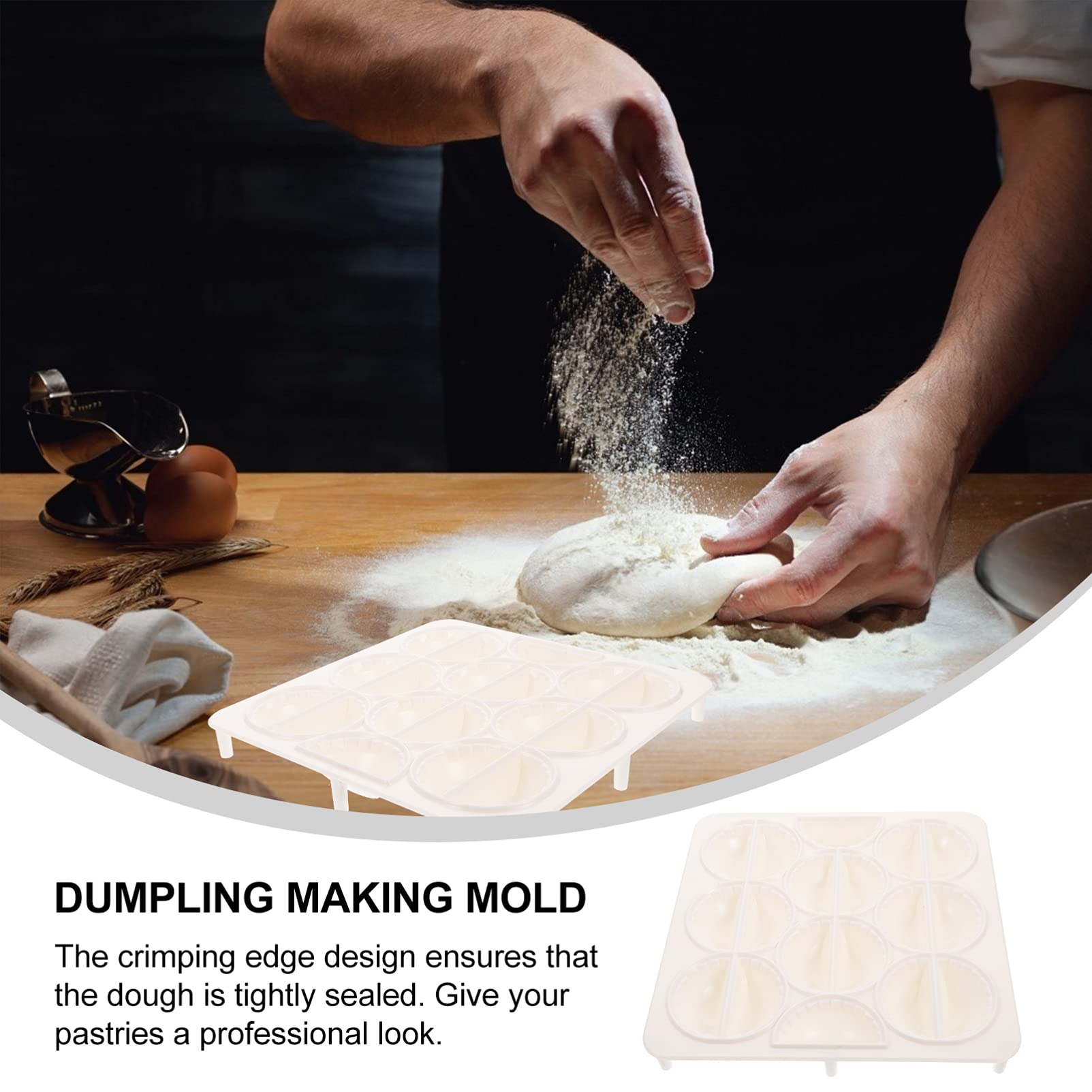 DOITOOL 18-Hole Russian Pelmeni Maker - Stainless Steel Dumpling Mold for Siberian Meat Dumplings, Ravioli & Pelmeni - Perfect for Homemade Dumplings, Family Cooking & Traditional Russian Cuisine