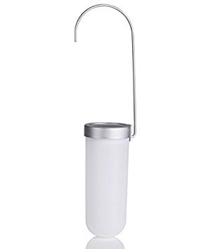 Mooni Solar Garden Lights Outdoor - 2 Pack Solar Powered Path Lighting Set (1 Ground Lamp + 1 Hanging Light) for Walkway, Patio, Yard, and Landscape Decoration