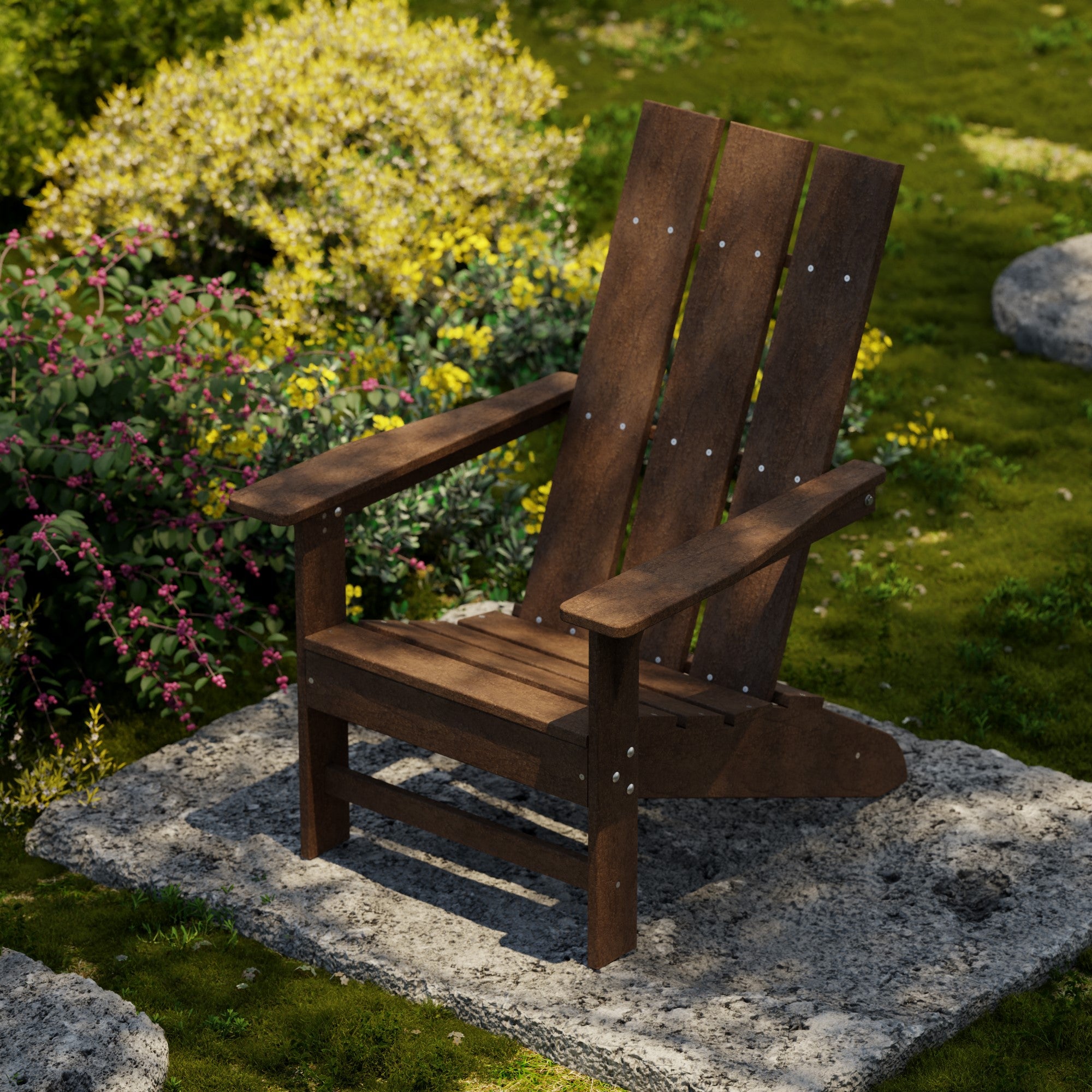 Freedom Modern Adirondack Chair - Weather-Resistant Outdoor Lounge Chair for Patio, Garden & Poolside Relaxation | Comfortable & Durable Polywood Furniture