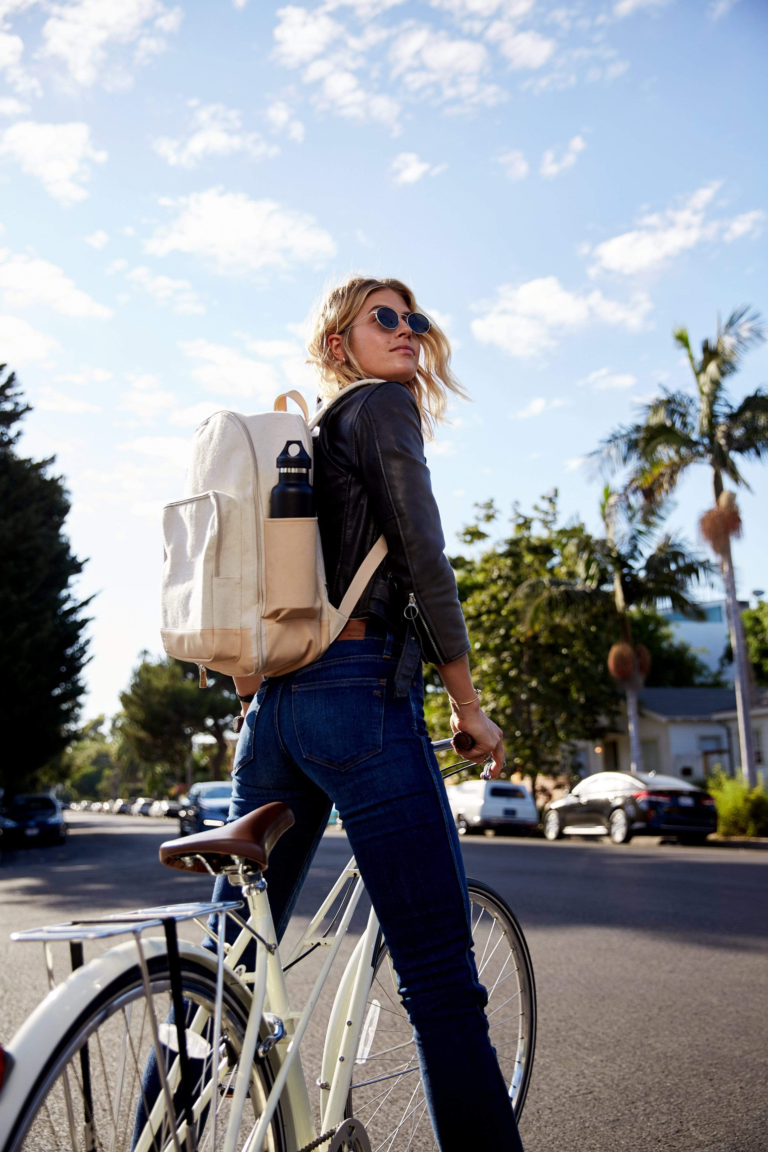 Premium Beige Travel Backpack - Lightweight Durable Carry-On Backpack for Men & Women - Perfect for Airplane, Hiking, Business & Weekend Getaways