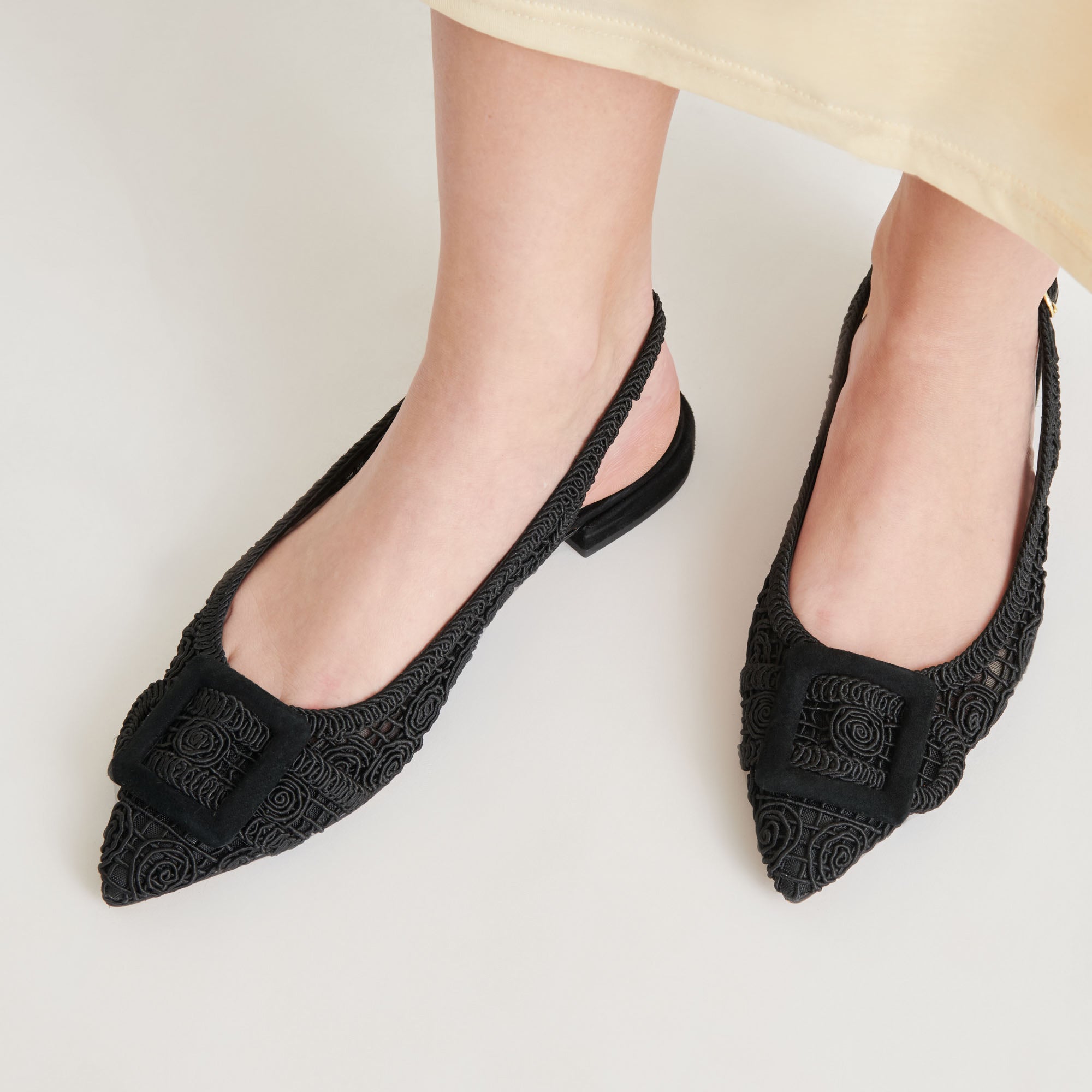 PAULEY FLATS ONYX MACRAME - Stylish and Comfortable Women's Flat Shoes for Casual Wear, Perfect for Everyday Outfits, Work, and Walking