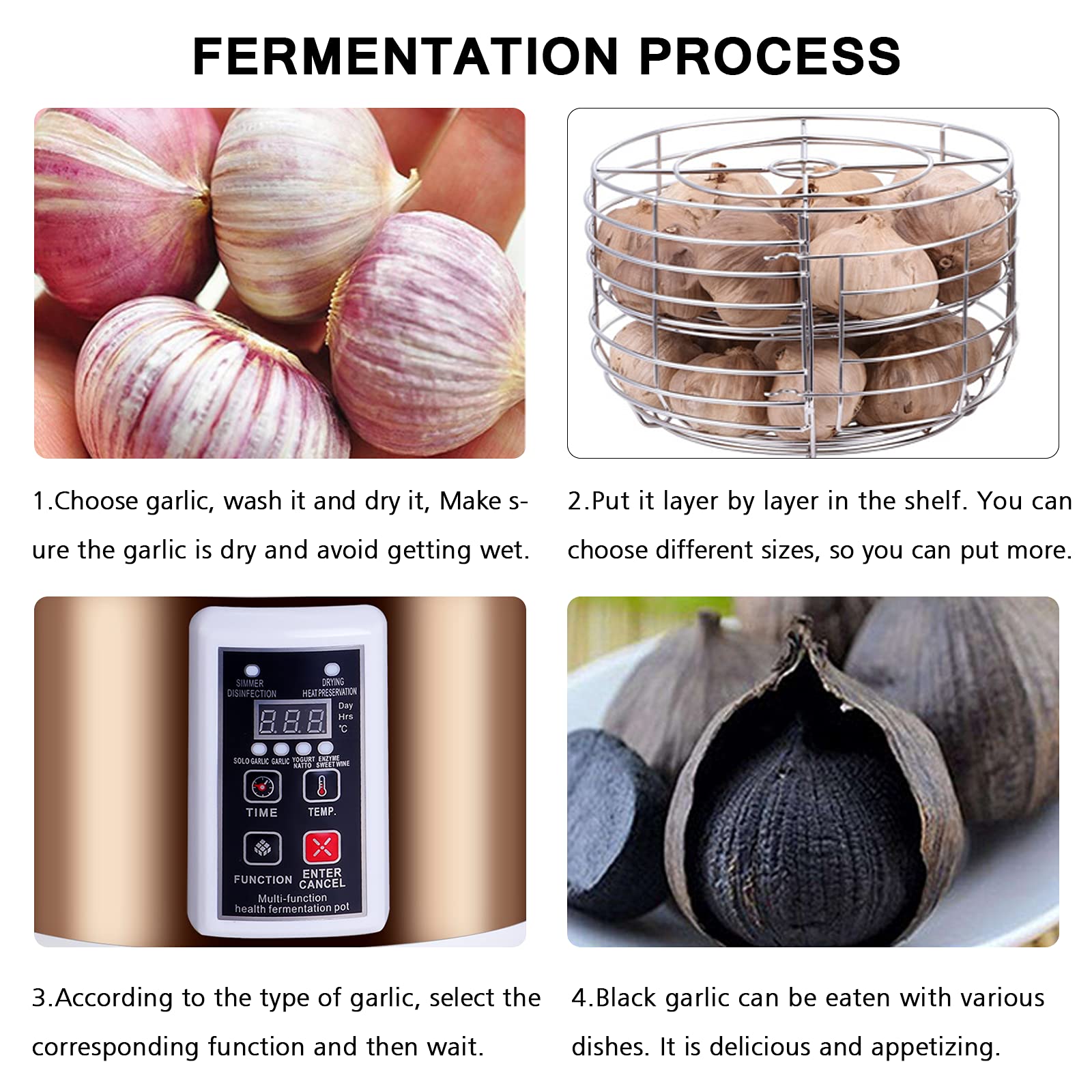 Automatic Black Garlic Fermenter 6L - Smart Fermentation Box for Black Garlic, Sweet Rice Wine, Natto & Yogurt (110V) - 7-Day Fast Fermentation - Perfect for Home Kitchens & DIY Fermented Foods
