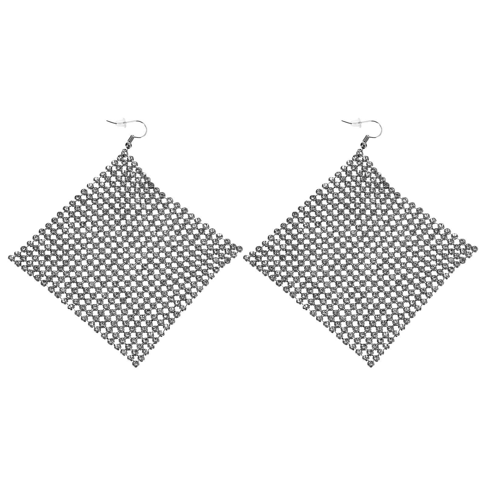 PRETYZOOM Rhinestone Dangle Earrings for Women - Sparkling Long Drop Earrings for Hawaiian Luau Party, Beach Vacation, and Summer Festival Accessories - Perfect for Weddings, Date Nights, and Tropical Getaways