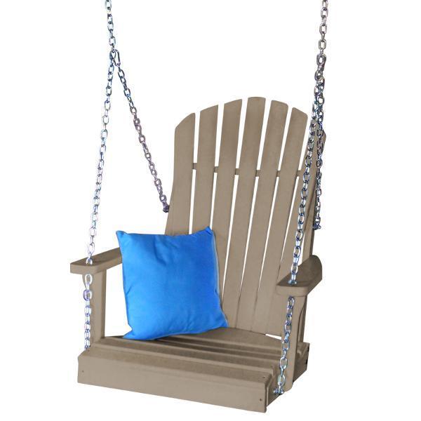 Premium A&L Furniture Poly Adirondack Chair Swing - Durable Outdoor Patio Furniture for Garden, Deck, Poolside - Weather-Resistant & Comfortable Hanging Chair for Relaxation