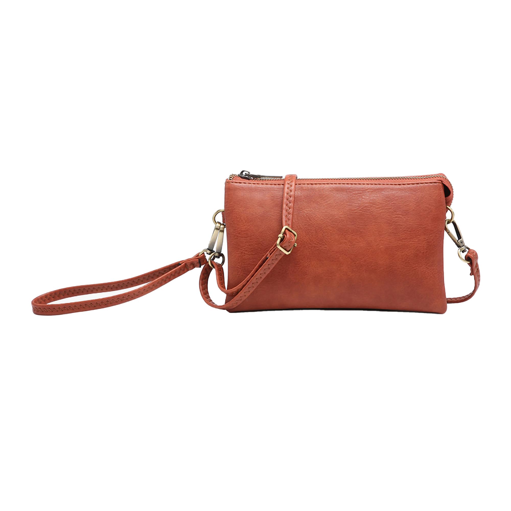 JEN & CO. Riley Small Vegan Leather Crossbody Bag for Women - Stylish Wristlet Wallet, Clutch Purse & Shoulder Handbag - Perfect for Everyday Use, Parties & Travel