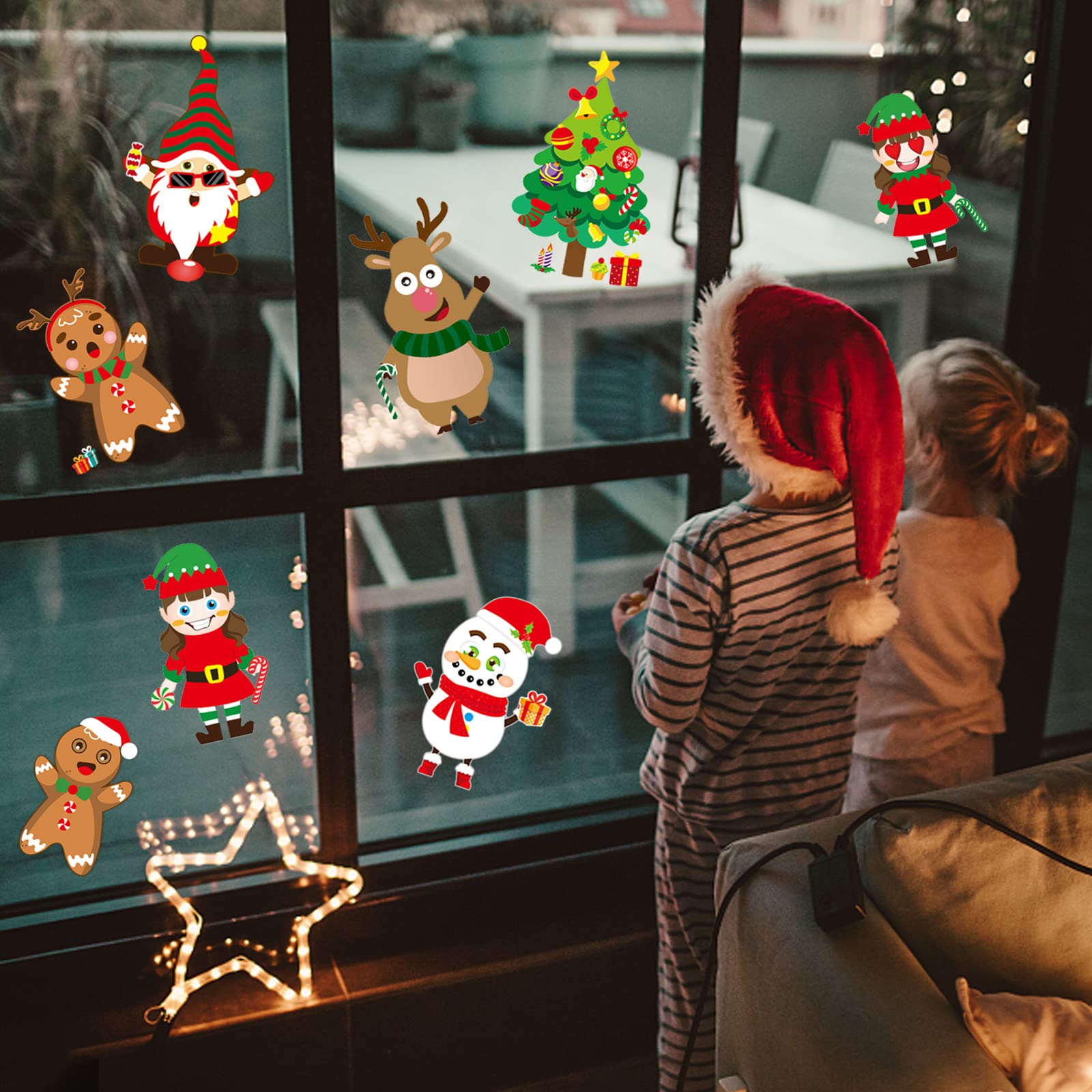 24 PCS Christmas Stickers for Kids - DIY Make A Face Stickers, Holiday Party Favors & Classroom Activities - Fun Christmas Party Games & Gift Exchange Ideas