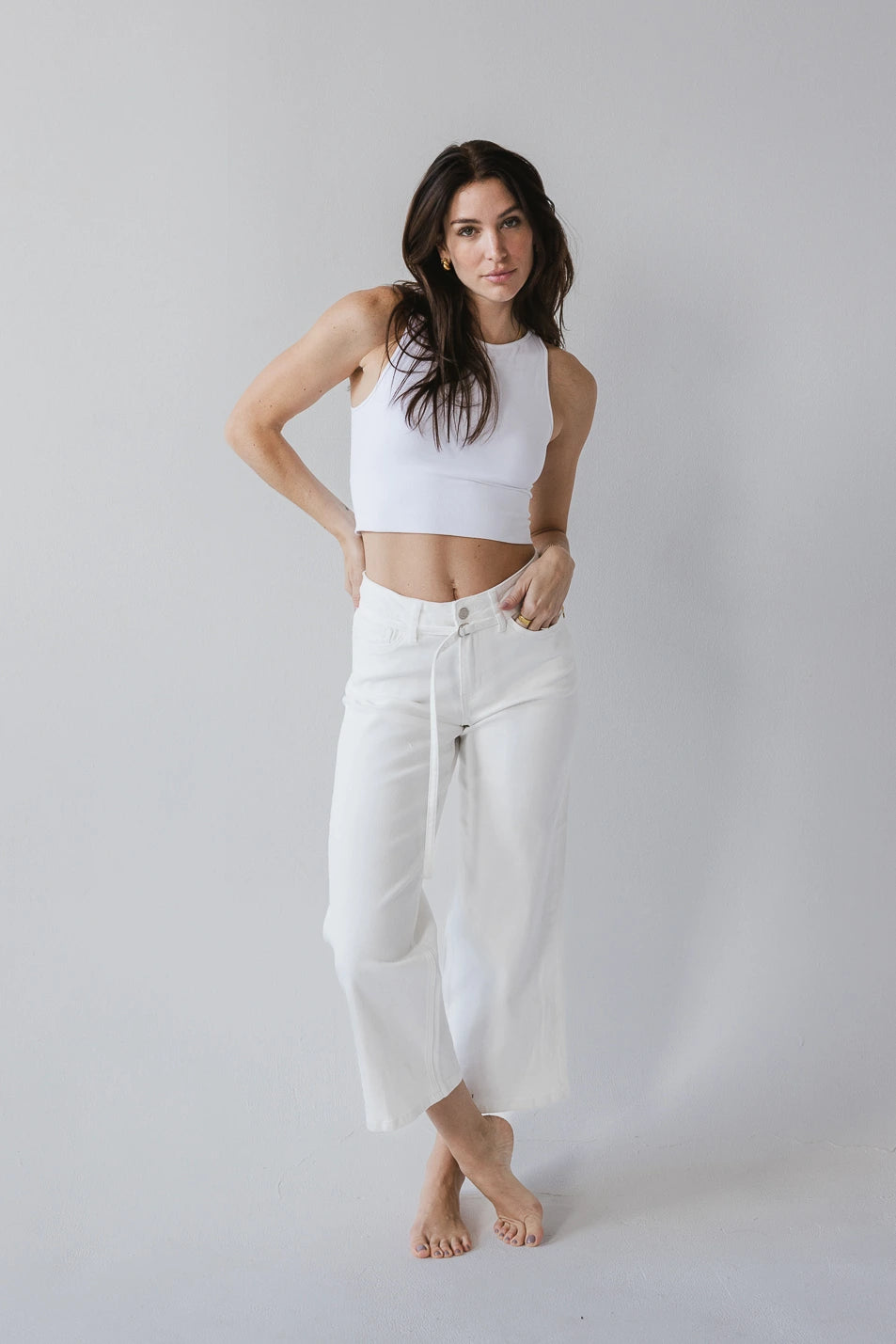 Julia High Waist Wide Leg Jeans for Women - Stretchy Comfort Denim Pants - Trendy Casual & Office Wear - Perfect for Everyday Outfits and Date Nights - FINAL SALE