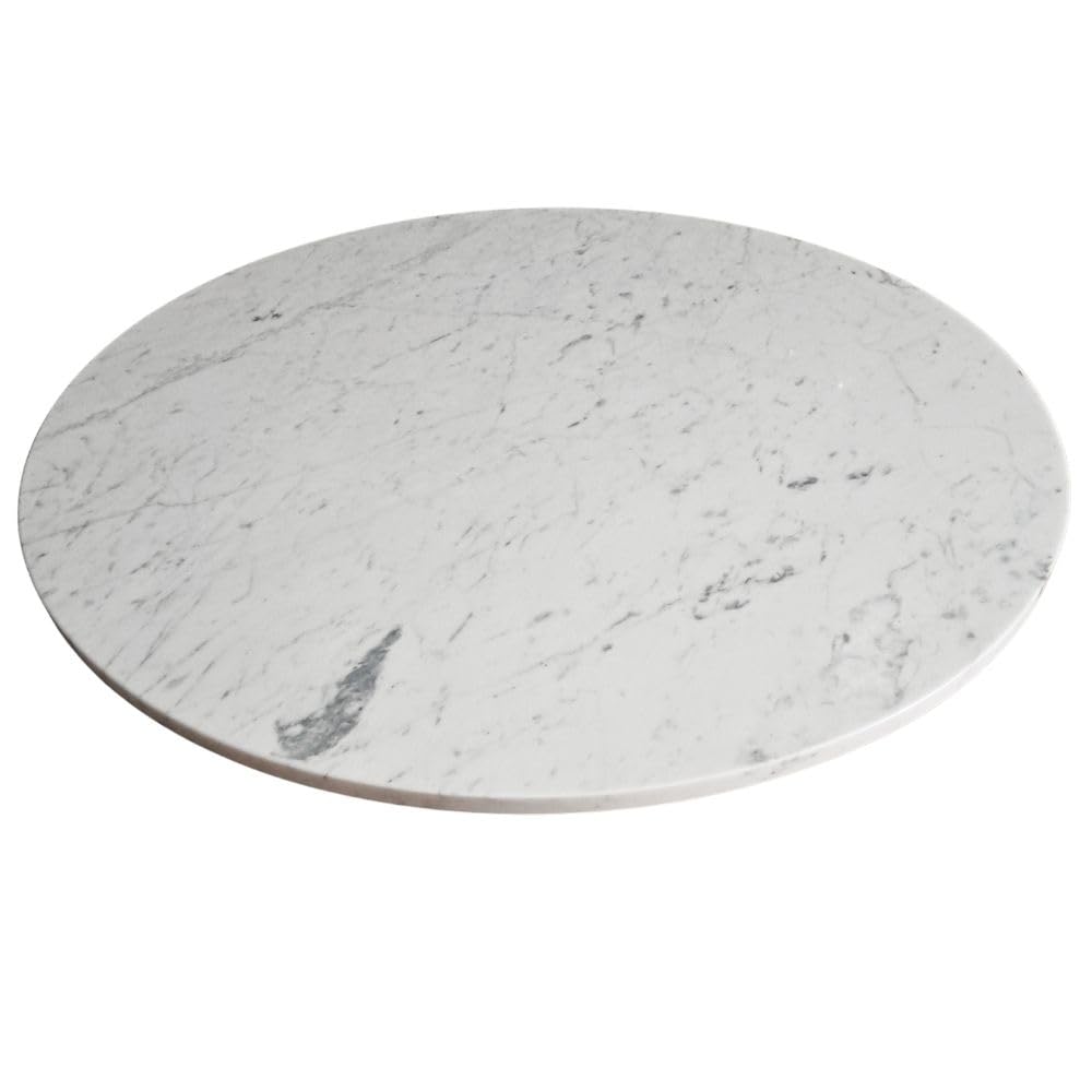 Premium 20 Inch Marble Lazy Susan Turntable - Elegant Rotating Serving Tray for Dining Table, Kitchen Counter & Buffet | Perfect for Entertaining, Family Gatherings & Restaurant Use