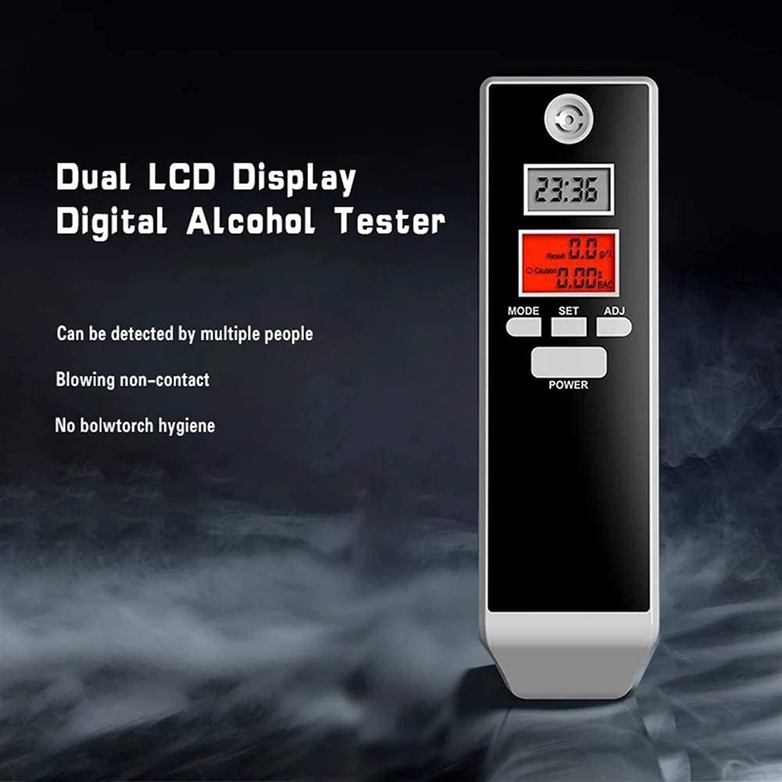 Professional Breathalyzer Alcohol Tester - Portable LCD Digital Breath Alcohol Detector with Fast Response for Personal & Workplace Safety | Home, Car, Party & Law Enforcement Use