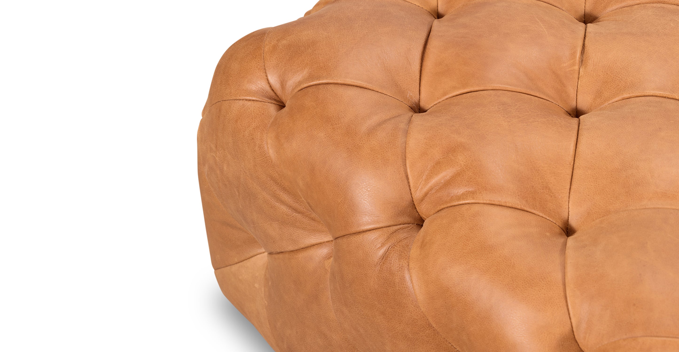 Premium Turin Leather Ottoman - Versatile Footrest, Storage Bench & Extra Seating - Perfect for Living Room, Bedroom & Home Office