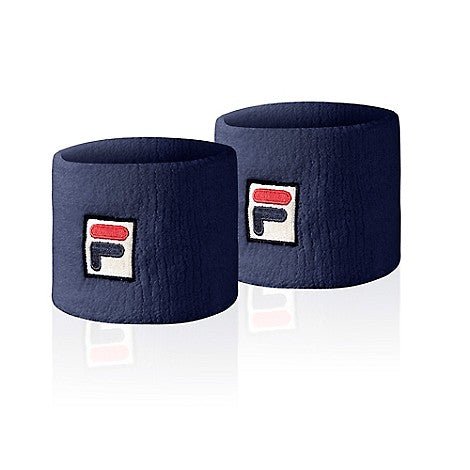 Fila Solid Wristbands for Men & Women - Sweat Absorbent Sports Wristbands for Tennis, Basketball & Workout - Pack of 3 (Black)