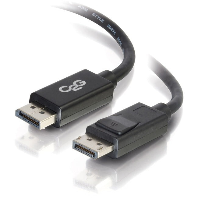 15Ft DisplayPort Cable with Latches - 8K UHD High-Speed Male to Male Cable - Black - Perfect for Gaming, Home Theater & Office Workstations