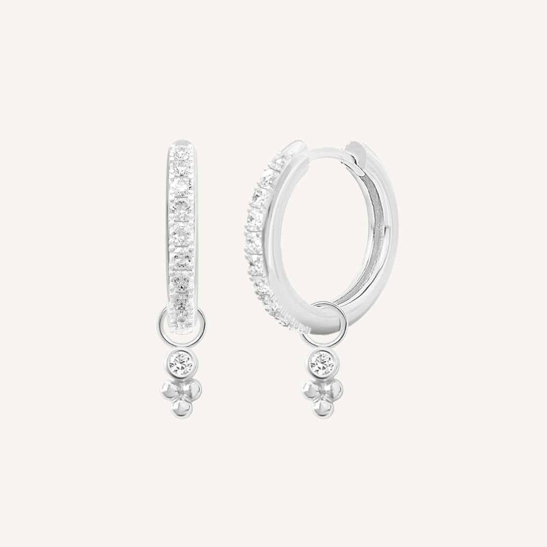 Clarity Crystal Hoop Earrings for Women - Sparkling Cubic Zirconia Studs - Perfect for Parties, Weddings & Everyday Wear