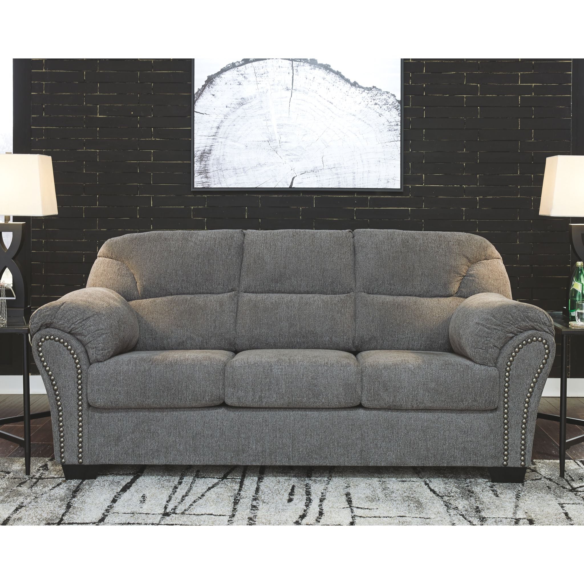 Allmaxx Modern Sofa in Pewter Gray - Stylish and Comfortable Living Room Furniture for Small Spaces and Apartments