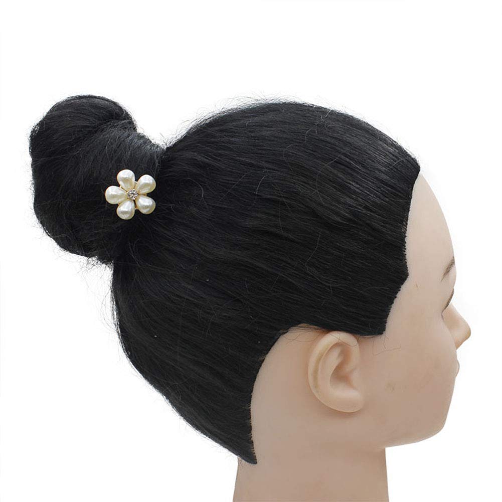 5PCS Imitation Pearl Spiral Twist Screw Hair Pins - Rhinestone Flower Hair Clips & Spiral Bobby Pins for Women - Hair Bun Styling Tool & Elegant Hair Accessories - Perfect for Weddings, Parties and Daily Hairstyling