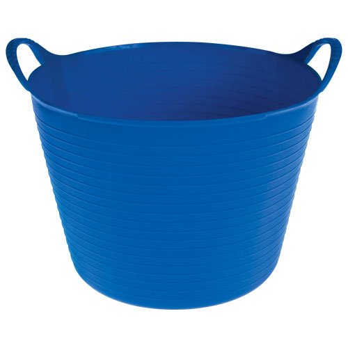 Flexible Garden and Home Tubs - TubTrugs 3.5 Gallon Heavy Duty Plastic Container for Gardening, Cleaning & Outdoor Use (Blue) - Perfect for Planting, Washing Pets, and Household Chores
