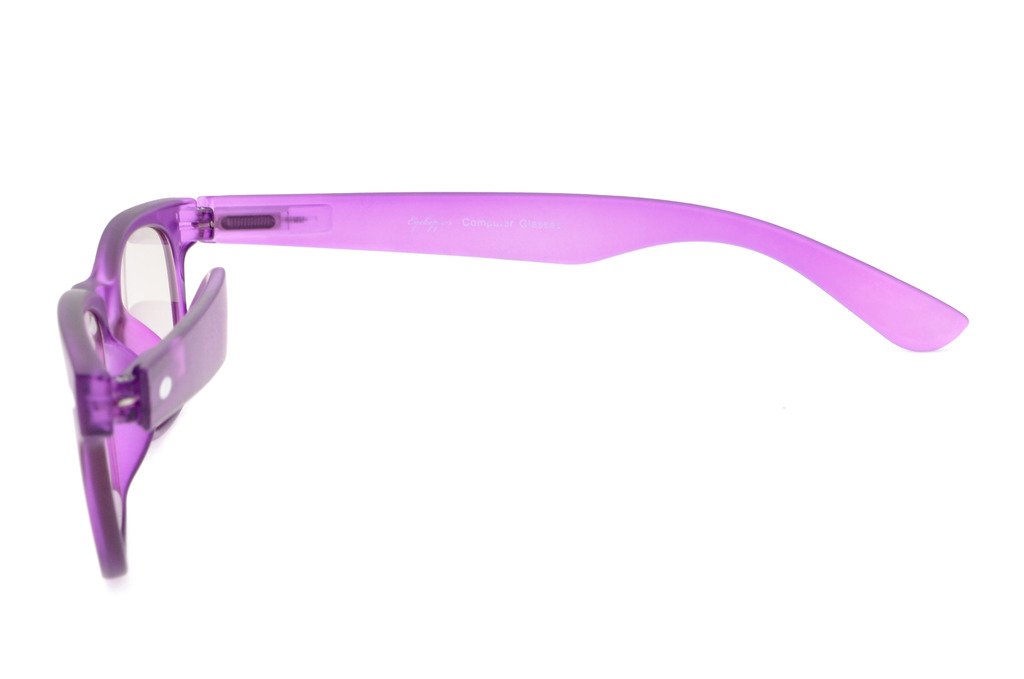Eyekepper Blue Light Blocking Computer Glasses - Anti Glare Tinted Lenses, Matte Purple Frame +2.00 for Digital Eye Strain Relief | Perfect for Office Work, Gaming & Screen Time