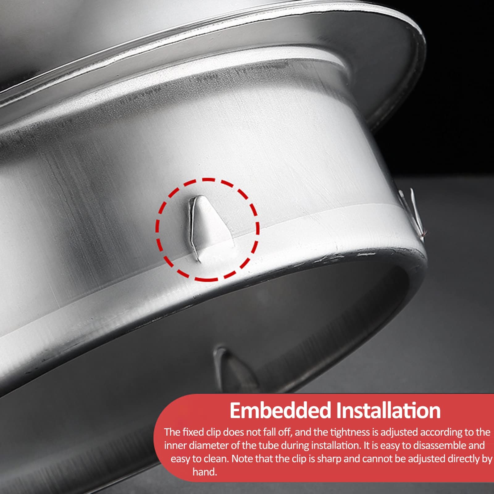 MBROS Stainless Steel Round Wall Vent Cover - 3/4/5/6/7/10/12 Inch Exterior Air Vent for Chicken Coop, Bathroom Exhaust & Ceiling Ventilation (115mm/4.52in) - Durable Outdoor & Indoor Airflow Solution for Homes, Farms & Commercial Spaces