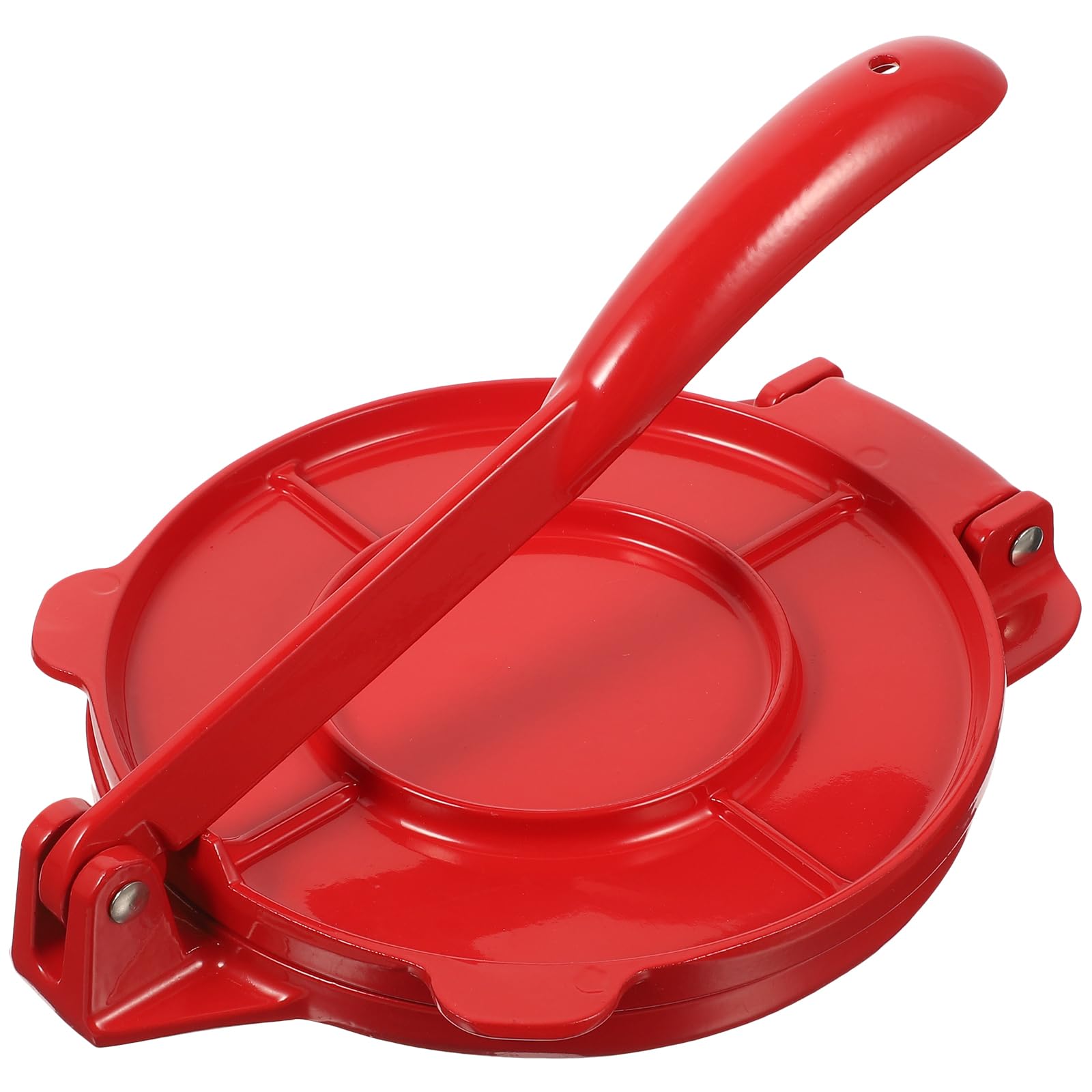 UPKOCH 6.5 Inch Tortilla Press Maker for Corn Flour - Red Cast Iron Tortilla Maker Machine for Roti, Pizza & Dumplings | Perfect for Home Cooking, Mexican Cuisine & Asian Dishes