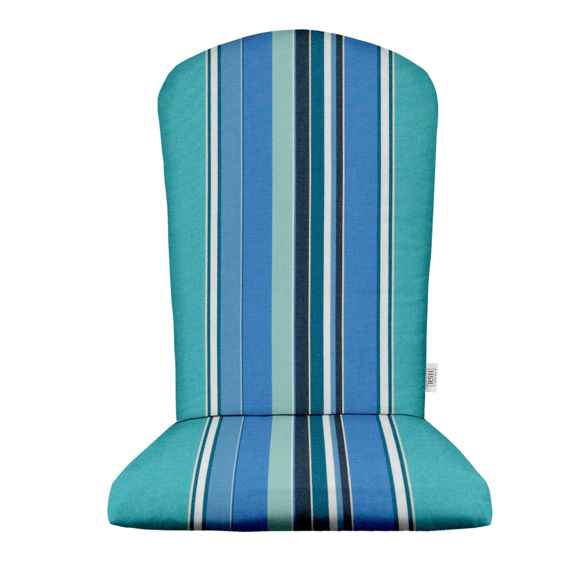 Sunbrella Dolce Stripes Foam Adirondack & Rocking Chair Cushion - Waterproof Outdoor Patio Furniture Cushion for Garden, Deck, Poolside & Porch