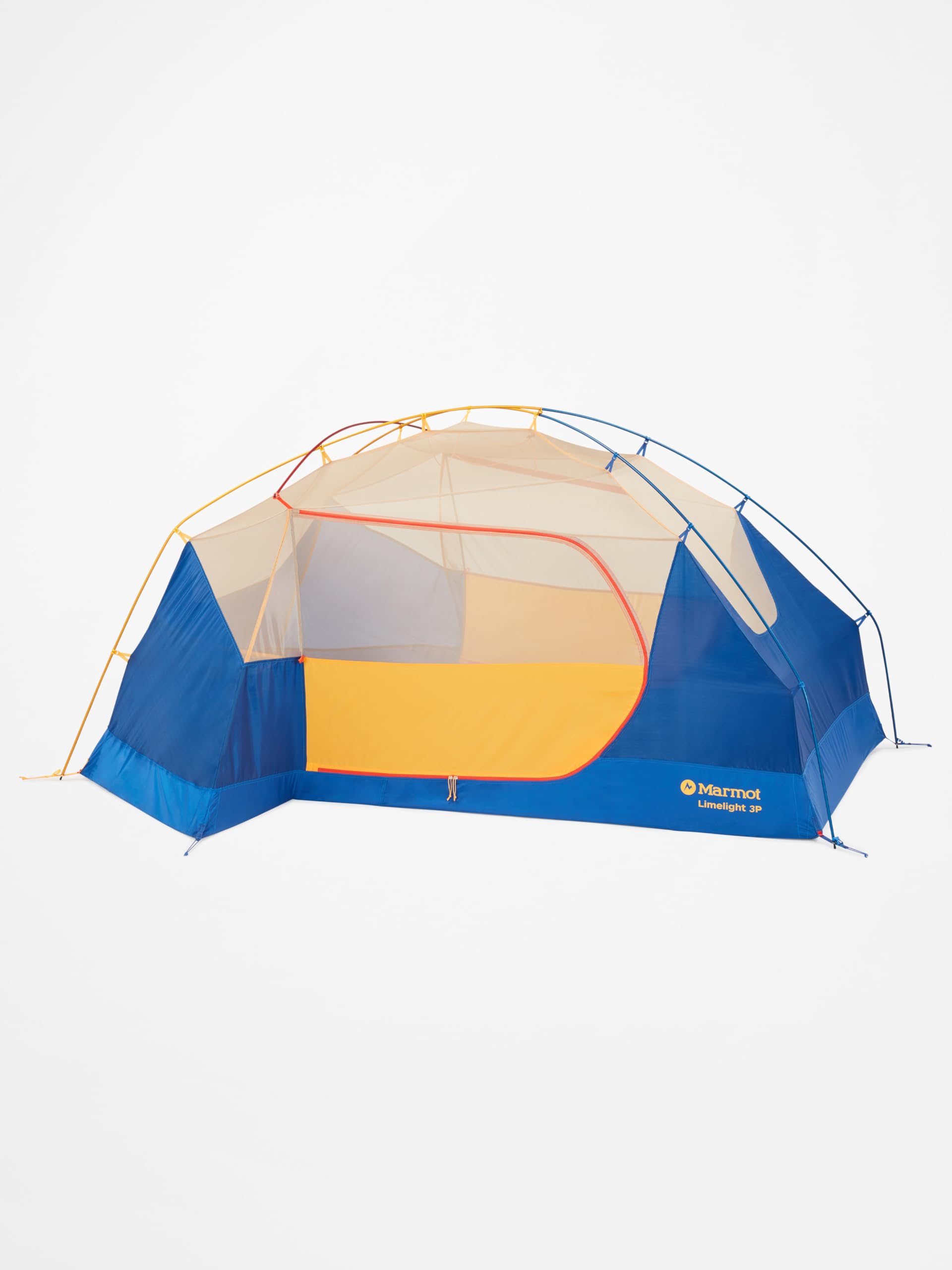 Marmot Limelight 3-Person Camping Tent - Solar/Red Sun Color - Lightweight Backpacking Tent for Hiking, Family Camping & Outdoor Adventures