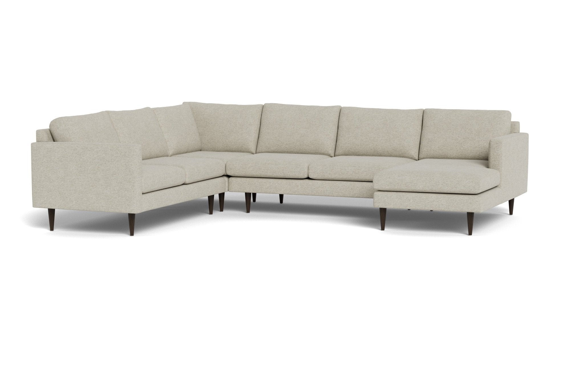 Wallace 131 Modern Untufted Corner Sectional Sofa with Right Chaise - Perfect for Living Room, Lounge & Family Room Comfort