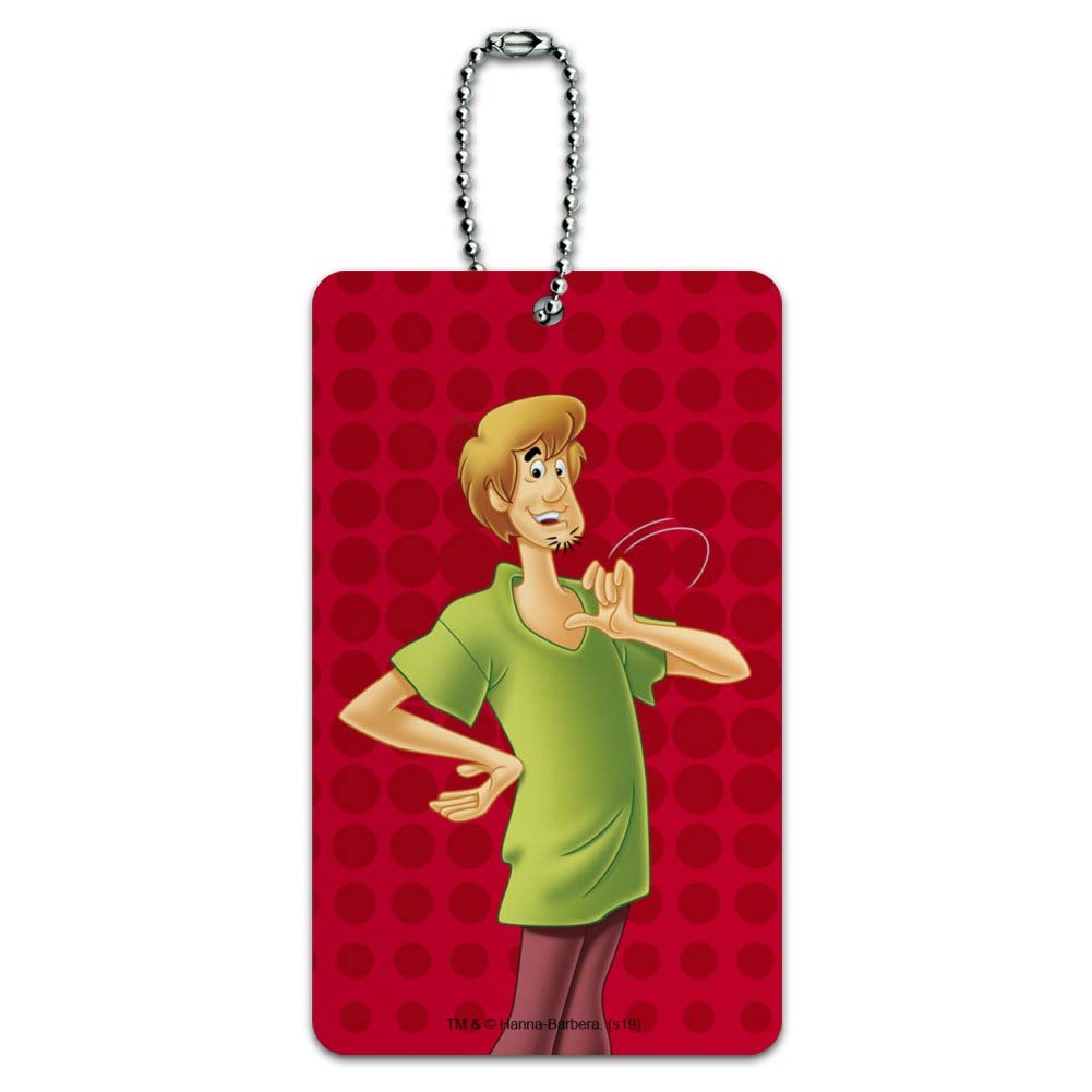 Scooby-Doo Shaggy Character Luggage Tag - Durable Suitcase ID Card Holder for Travel Bags - Perfect for Carry-Ons, Backpacks & Kids' Luggage Identification