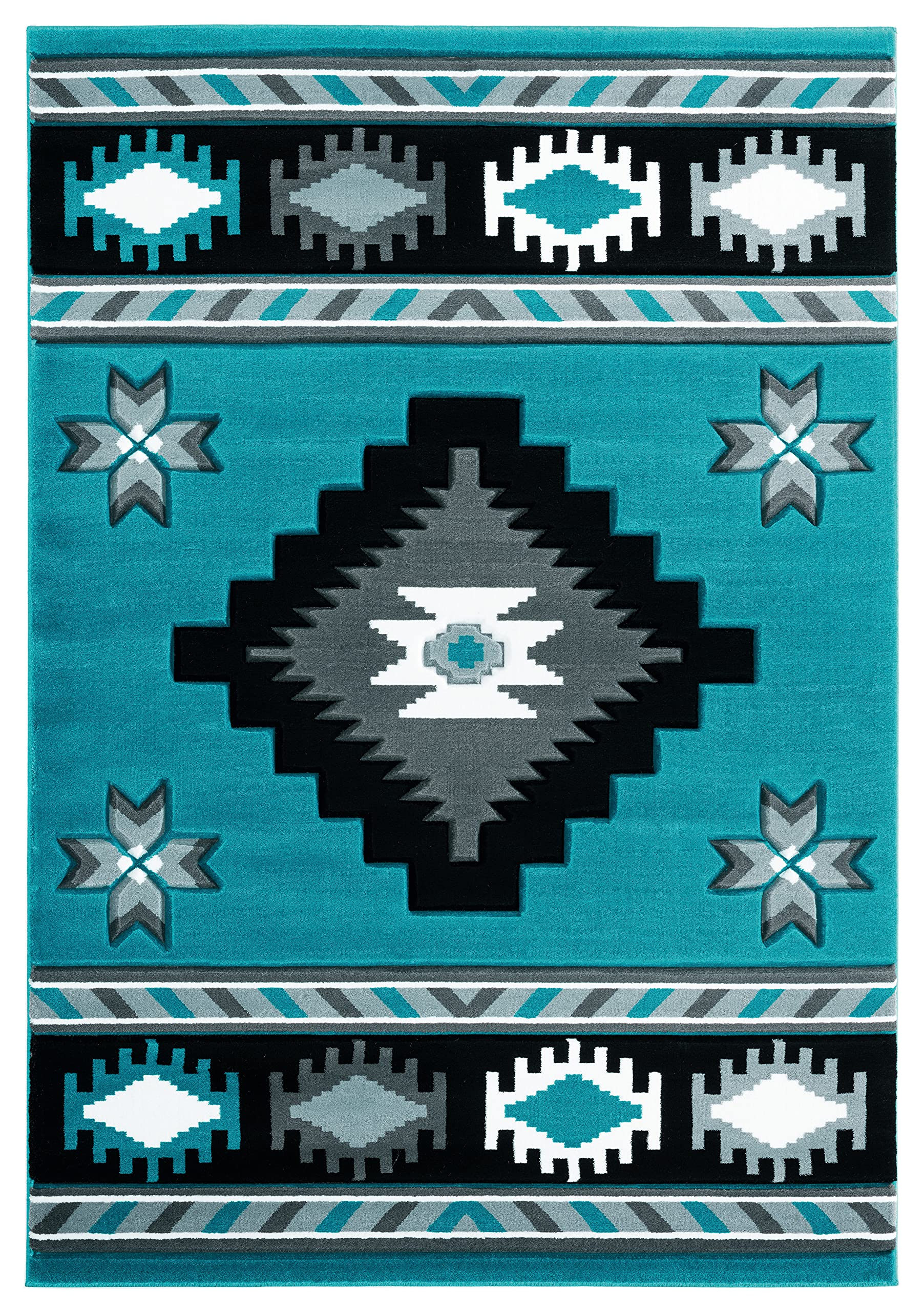 United Weavers of America Bristol Caliente Turquoise Area Rug 5'3