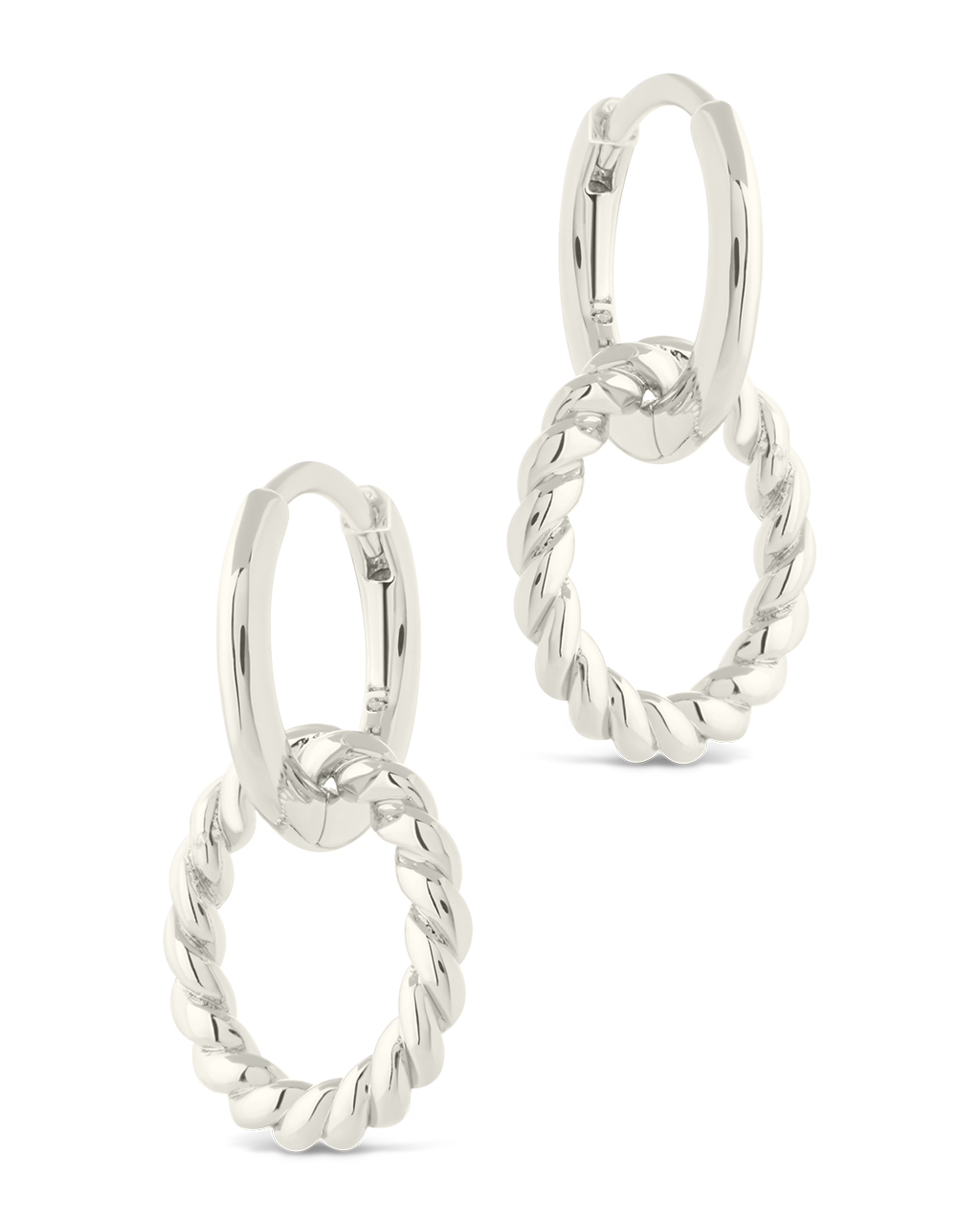 Hassie Delicate Twist Hoop Earrings for Women - Elegant Gold/Silver Dangle Earrings for Everyday Wear, Date Night & Special Occasions