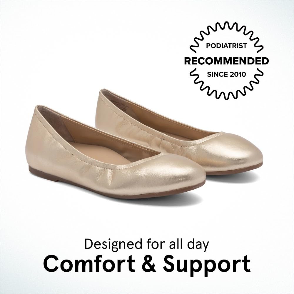 ABEO Promenade Women's Ballet Flats with Metatarsal Support | Comfortable Walking Shoes for Ball of Foot Pain Relief | Built-in Cushion Pads for All-Day Wear | Perfect for Work, Travel & Casual Outfits