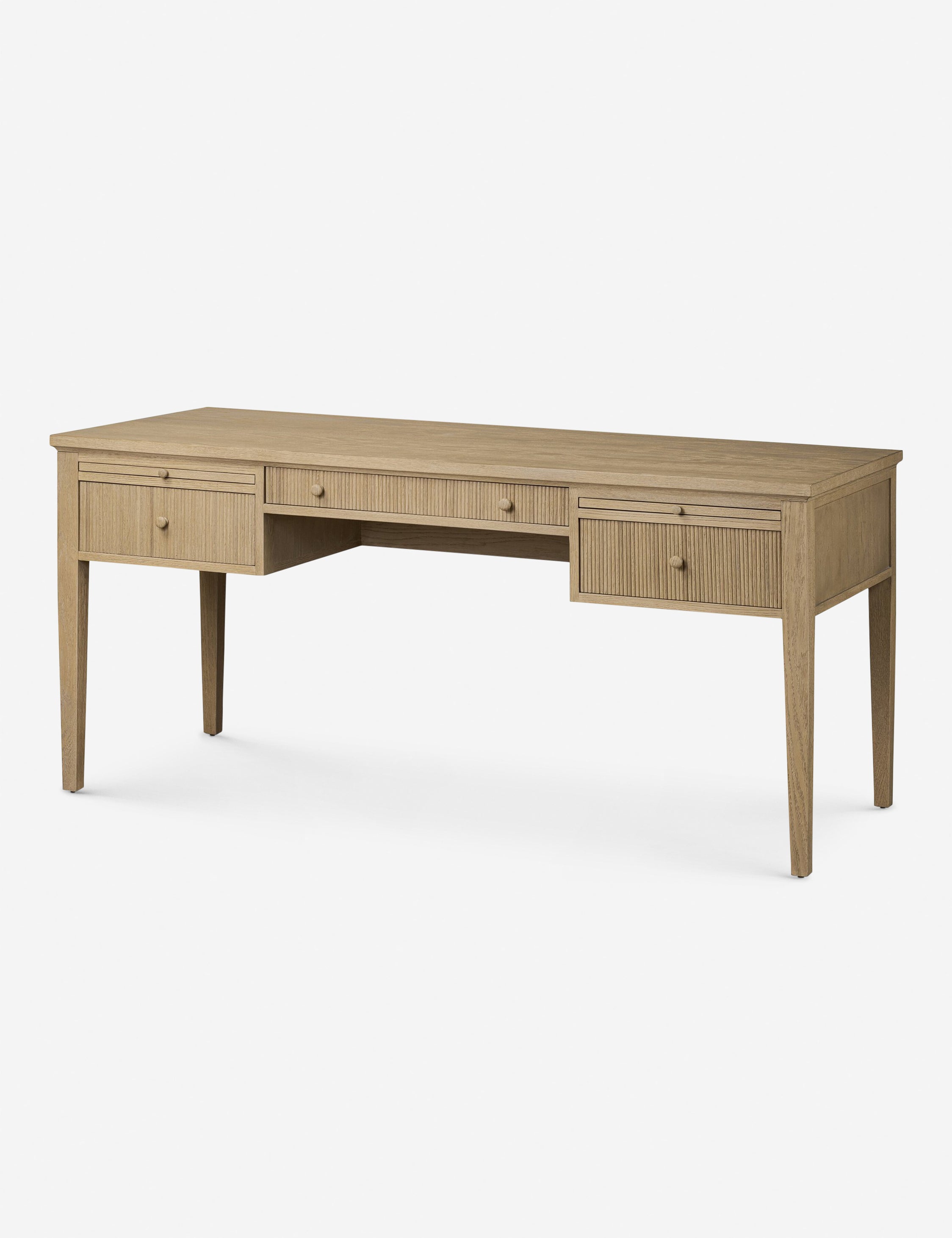 Amber Lewis x Four Hands Bush Desk - Modern Wooden Writing Desk for Home Office, Study & Workspace - Perfect for Remote Work & Small Spaces