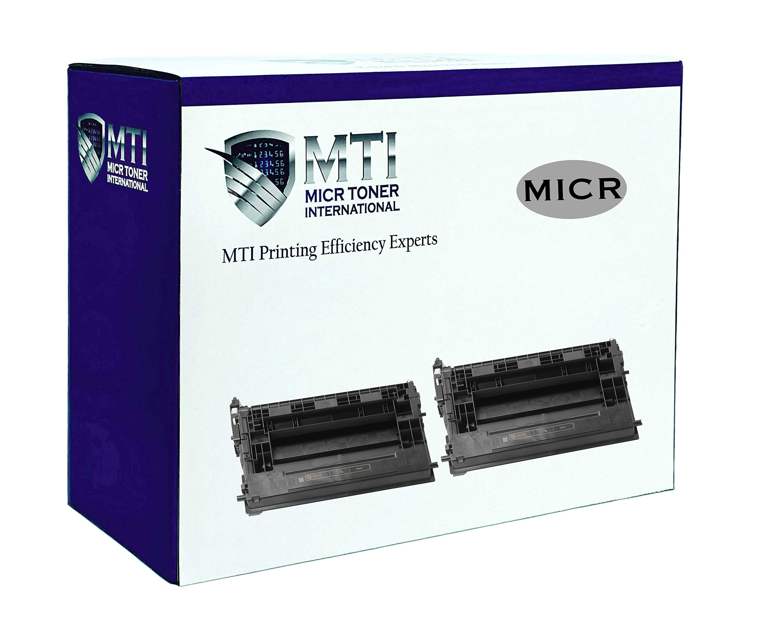 HP CF237A Compatible MICR Toner Cartridge (2-Pack) for Laser Enterprise M607n M608dn M680n M609d MFP M631-633 | Magnetic Ink Check Printing | Ideal for Banks, Offices & High-Volume Check Processing
