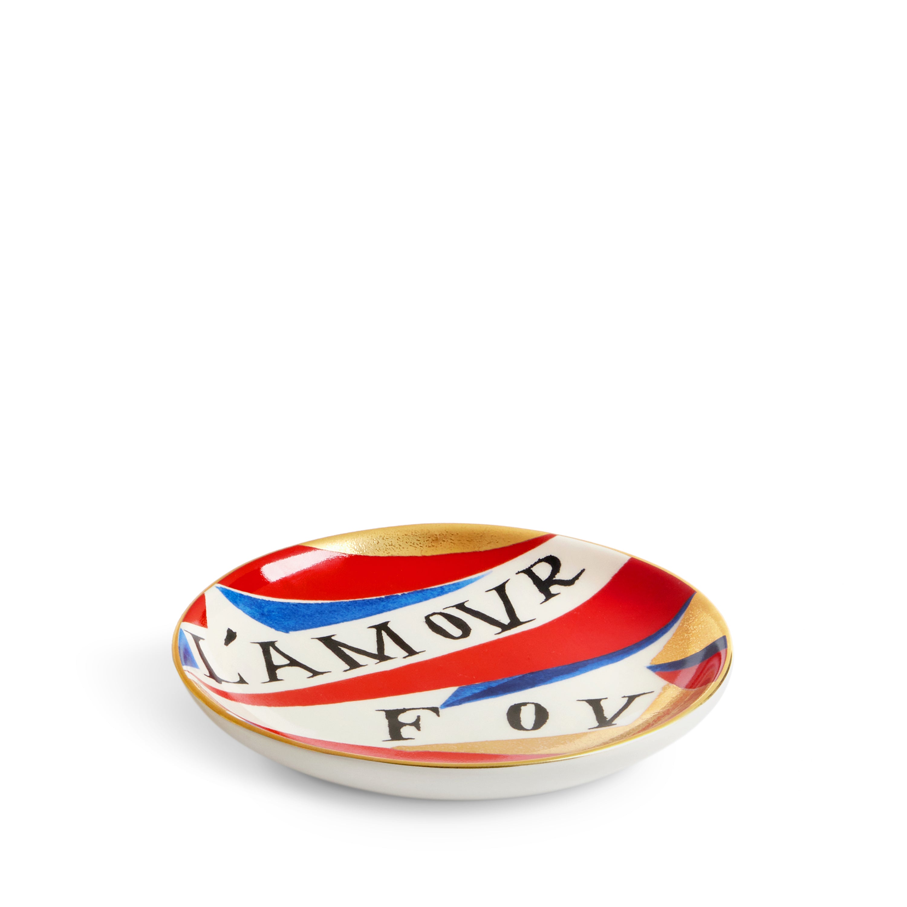 Ruan Hoffmann L'Amour Fou Decorative Ceramic Plate - Handcrafted Art Plate for Dining, Wall Decor & Gift Giving - Perfect for Home Decor, Wedding Present & Art Collection