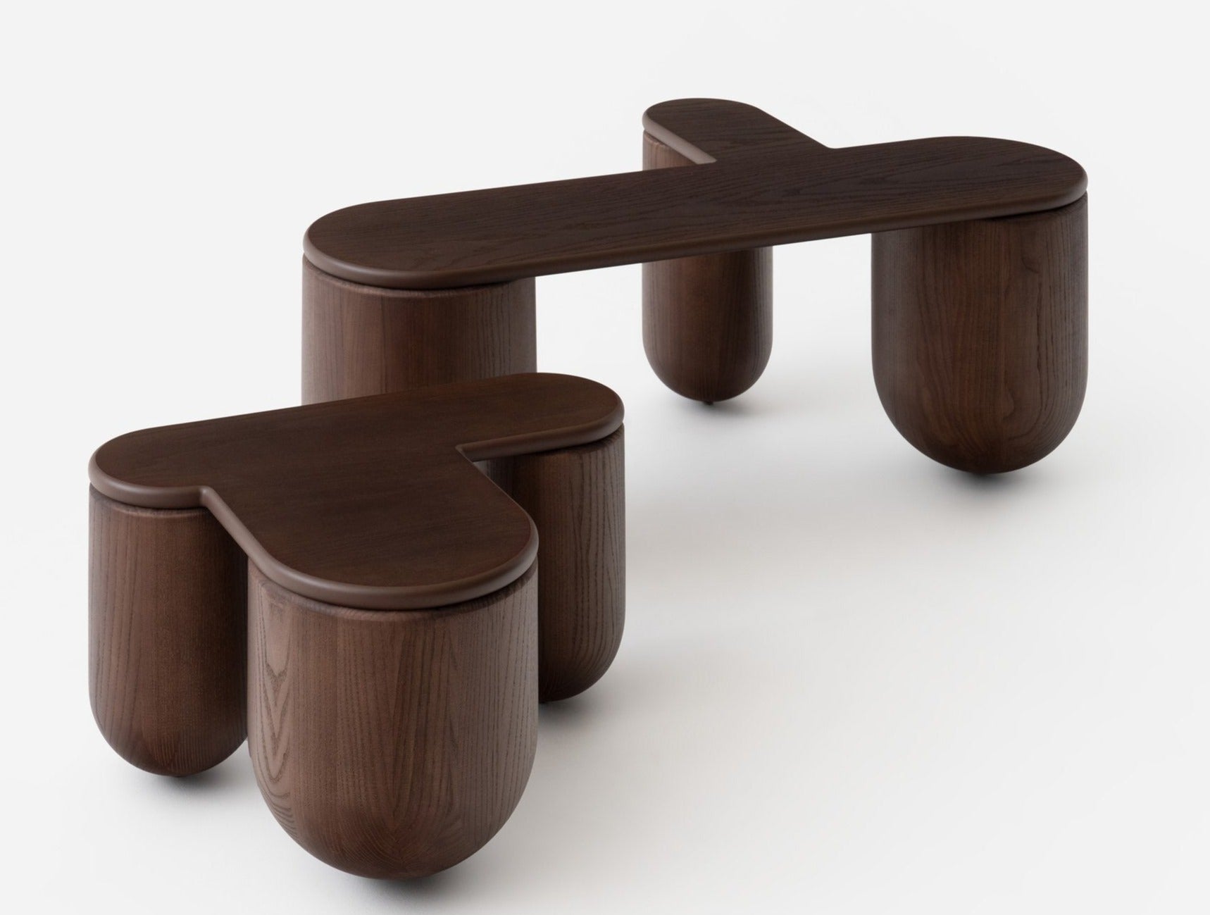 Noom Hello Coffee Table 3 - Modern Side Table for Living Room, Bedroom & Office - Compact End Table with Storage Shelf