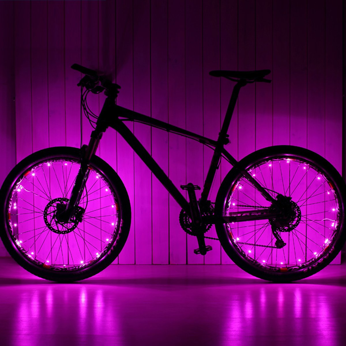 VORCOOL USB Rechargeable LED Bike Wheel Lights - Waterproof Bicycle Spoke Light Strings for Night Riding Safety (1 Tire Pack) | Perfect for Cycling, Commuting, and Outdoor Nighttime Adventures