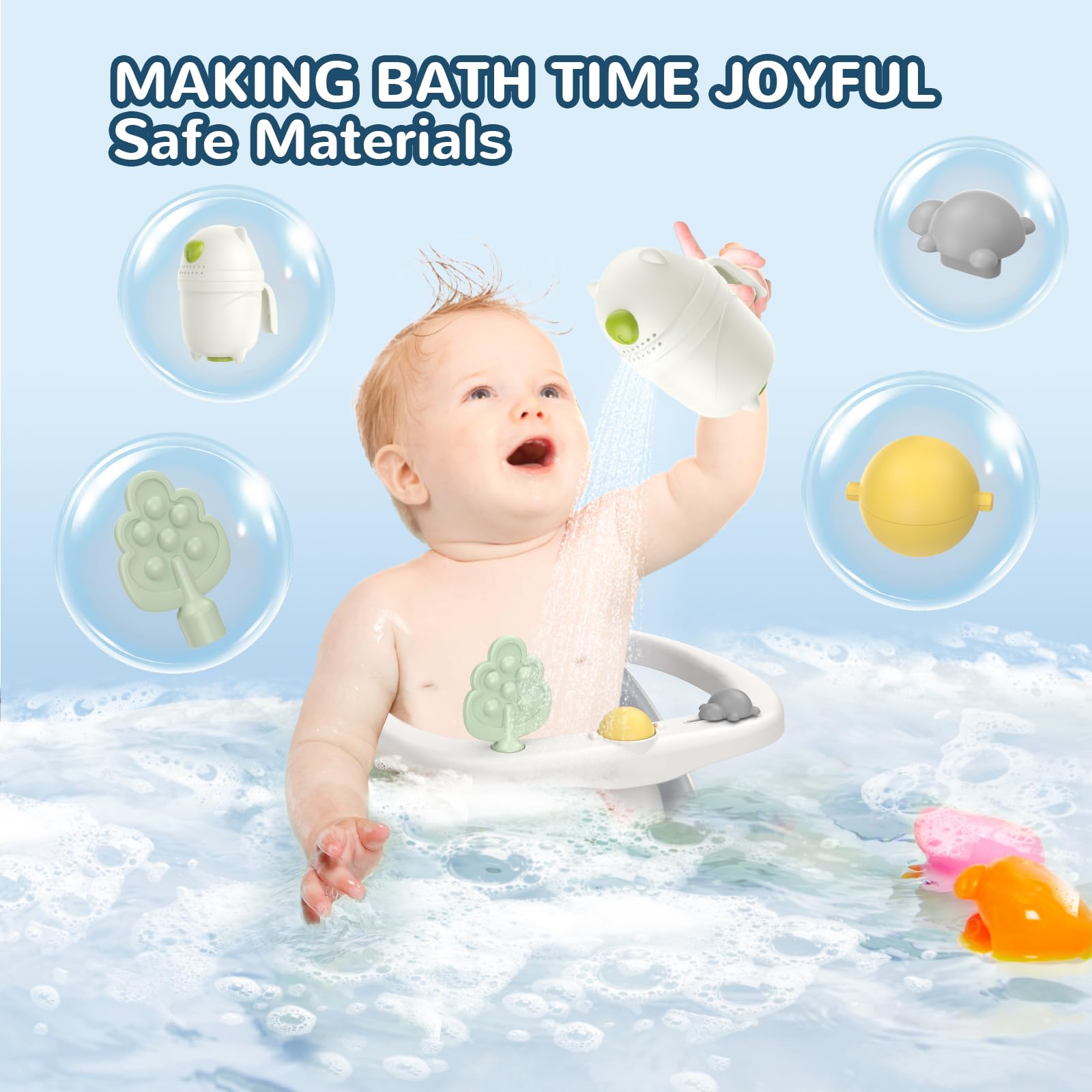 **Baby Bath Seat for Infants 6-24 Months | Non-Slip Suction Cup Toddler Bathtub Chair | Safe & Comfortable Baby Bathing Seat for Shower or Tub – Perfect for Newborns Learning to Sit Up**