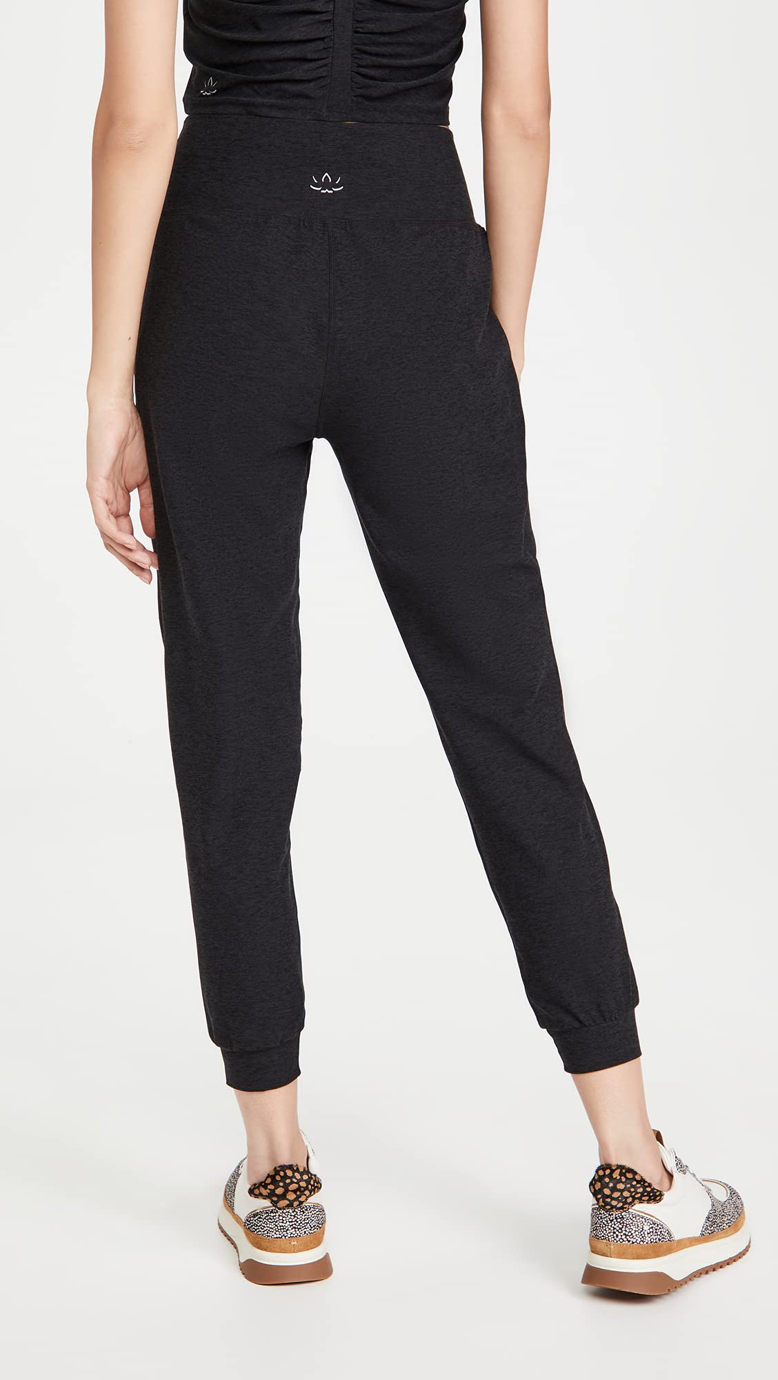 Beyond Yoga Women's Spacedye Midi Joggers - High Waisted Yoga Pants for Lounge, Workout & Everyday Wear - Soft Stretchy Comfort for Running, Pilates & Relaxation at Home