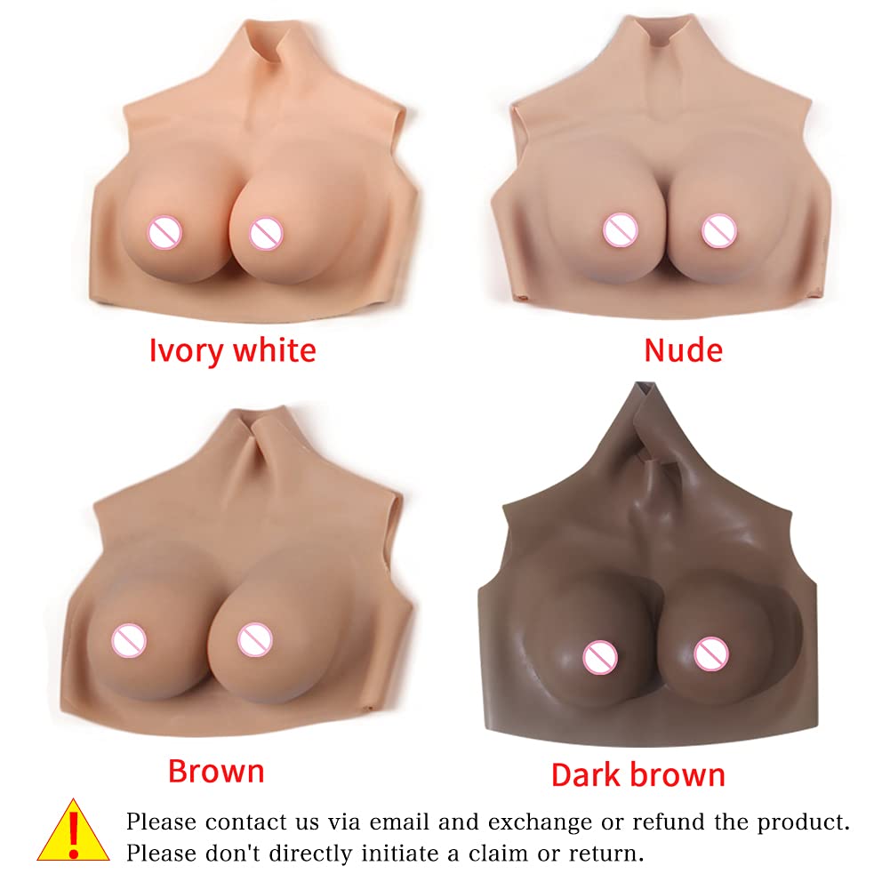 Liquid Silicone Breast Forms for Crossdressers - B to G Cup Natural Looking Breast Enhancers & Bra Pads | Comfortable Prosthetics for MTF Transition, Cosplay & Confidence Boosting