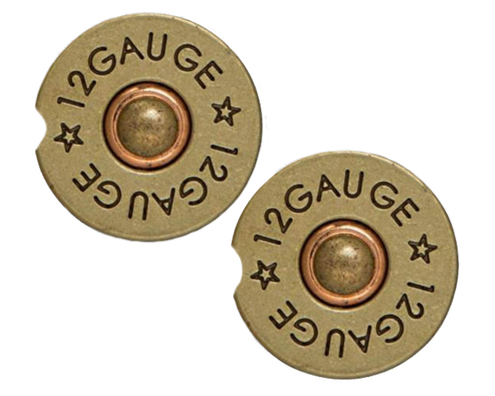 12 Gauge Shotgun Shell Ceramic Car Coasters - Set of 2 Bullet & Sandstone Design, Durable Drink Holders for Truck, SUV & Vehicles - Perfect Hunting & Outdoor Enthusiast Gift for Men