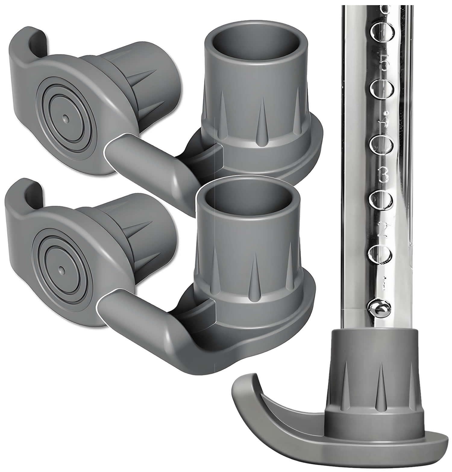 Upgraded Walker Ski Glides for Seniors - 4 Pack (1 1/8 Inch) | Folding Walker Accessories, Sliders & Gliders for Back Legs | Non-Slip Walker Feet Pads | Drive Rollator Replacement Parts | Ideal for Indoor/Outdoor Mobility Assistance & Elderly Care