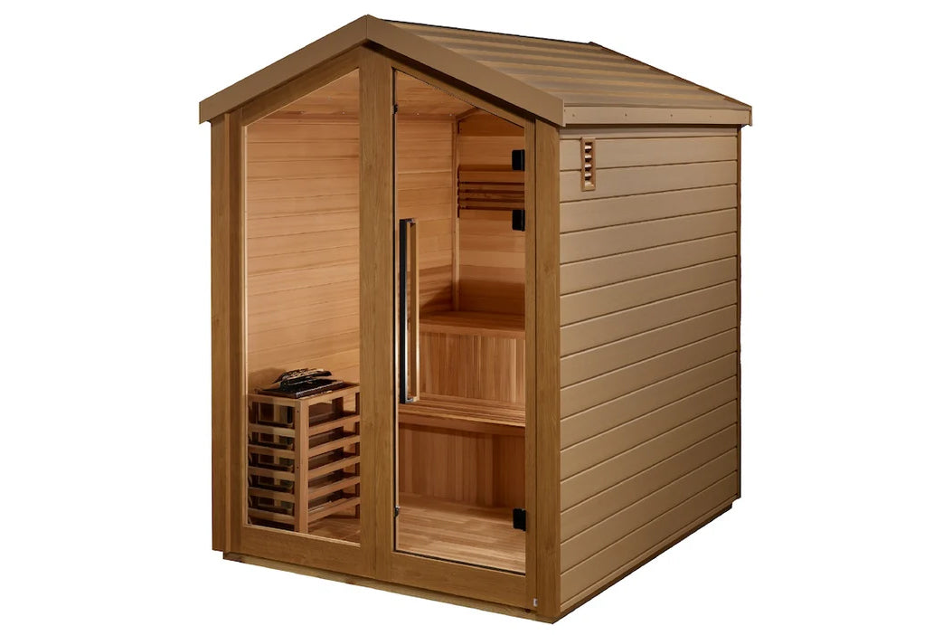 Golden Designs Savonlinna 3-Person Outdoor Traditional Sauna - Perfect for Backyard Relaxation & Home Spa Experience